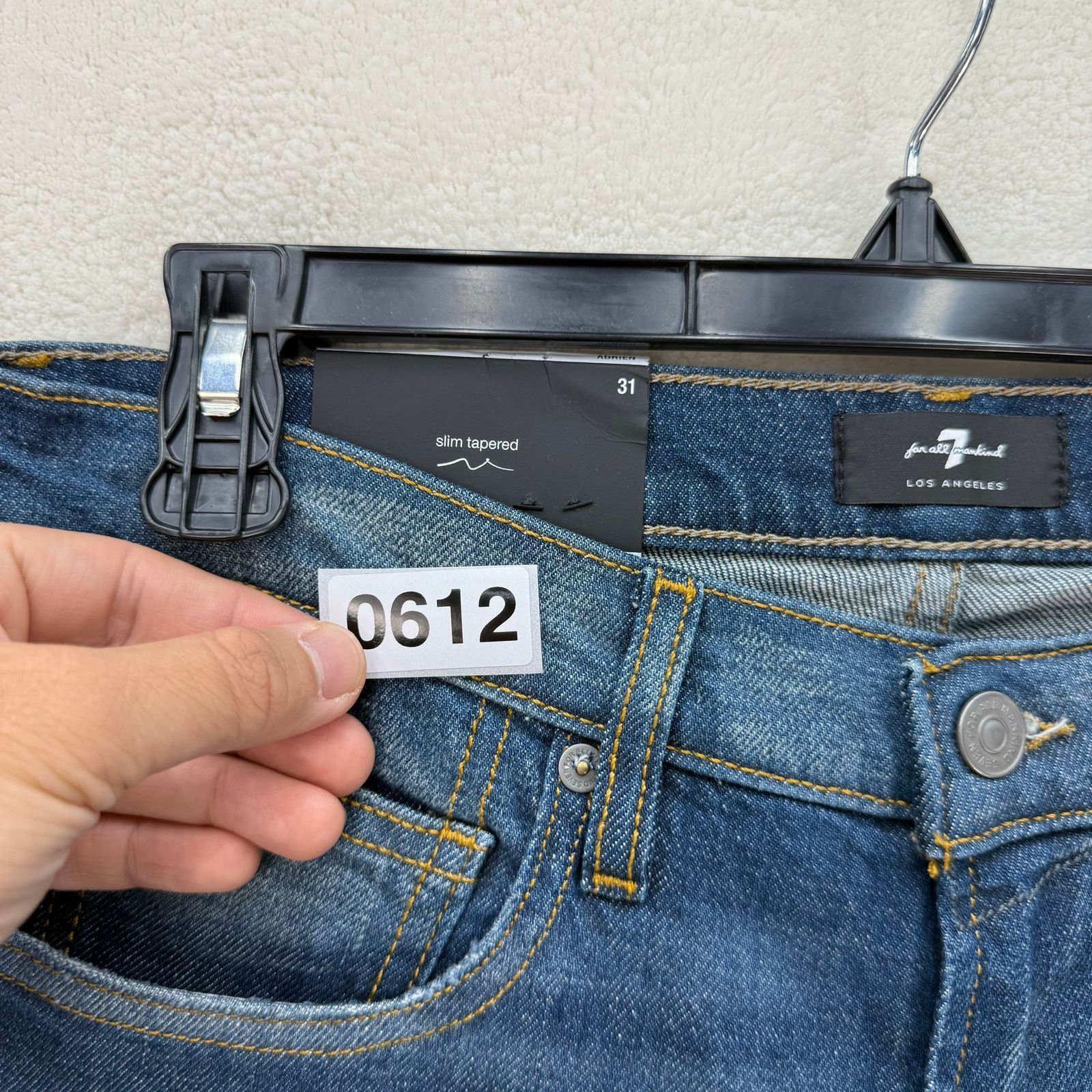 7 For All Mankind 7 FOR ALL MANKIND MEN'S 31 ADRIEN HEMP SLIM TAPERED DARK Size US 31 - 4 Thumbnail