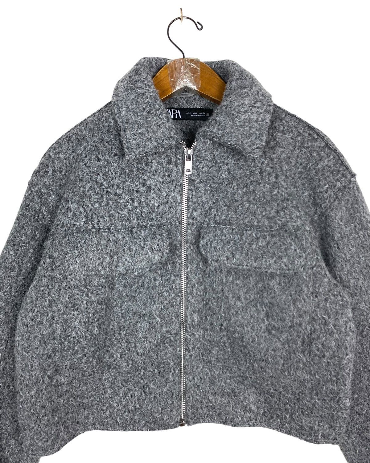 Zara Rare‼️ Zara Cropped Zip Up Jacket Size S / US 4 / IT 40 - 4 Thumbnail