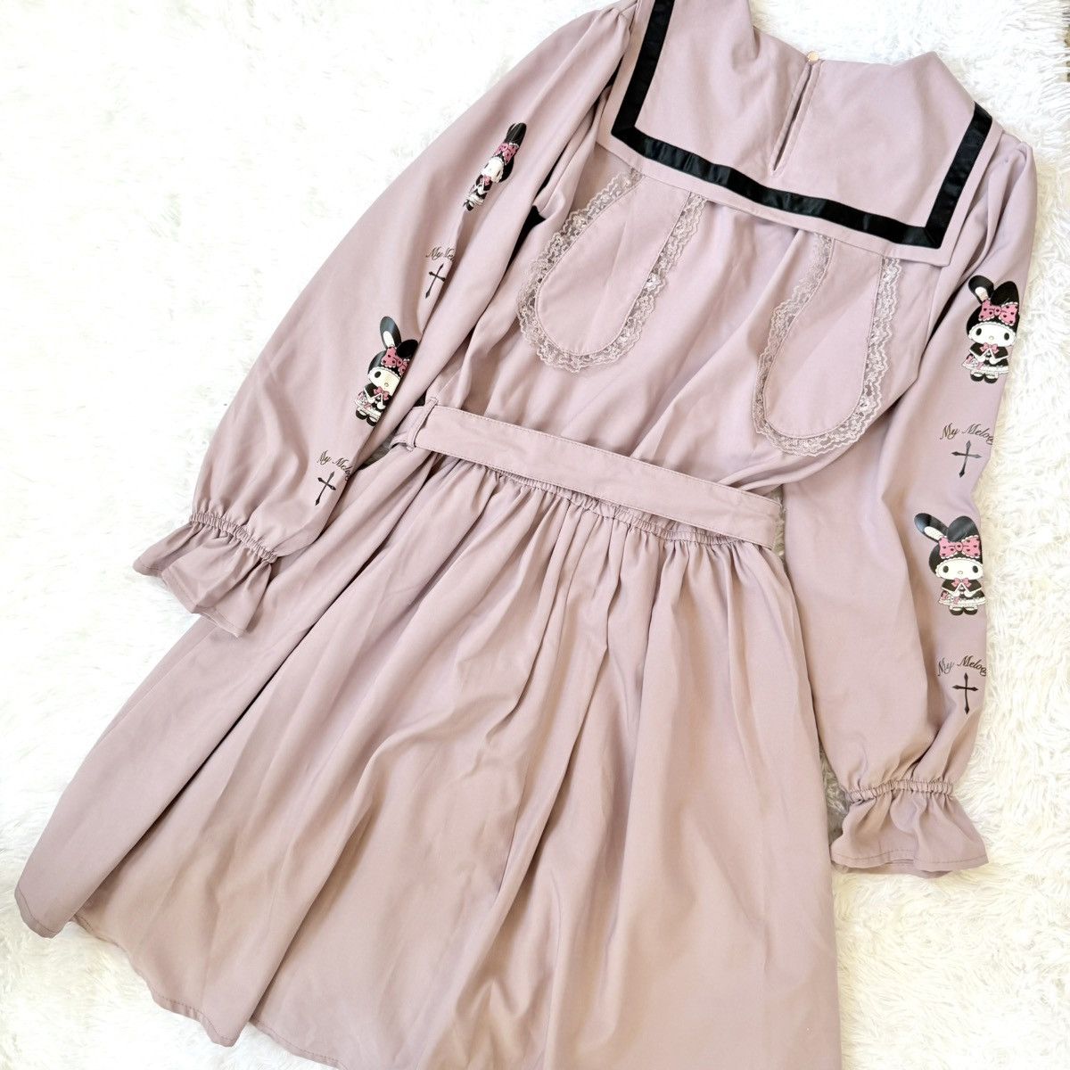 LIZ LISA Sanrio My Melody Gothic Usamimi Dress Women M Lolita Jirai Size M / US 6-8 / IT 42-44 - 5 Thumbnail