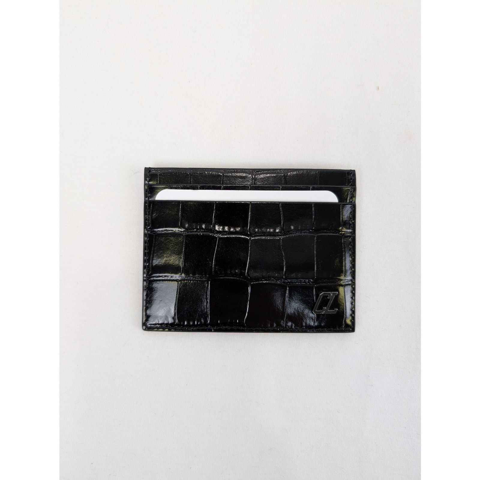 Christian Louboutin o1rshd1 Size: OS / Calf Ali/Happy Rui Logo Card Holder Black Size ONE SIZE - 1 Thumbnail