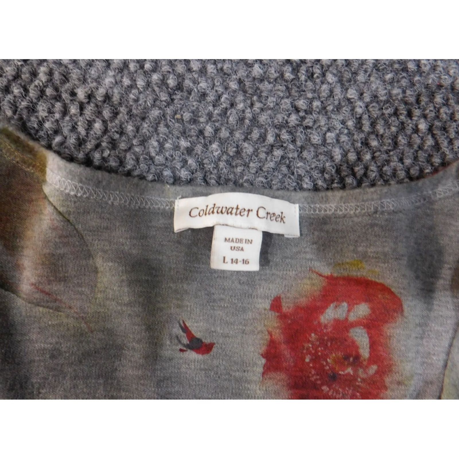 Coldwater Creek Coldwater Creek Sweater Gray Floral Crewneck Knit Pullover L Womens Vintage No Size L / US 10 / IT 46 - 7 Thumbnail