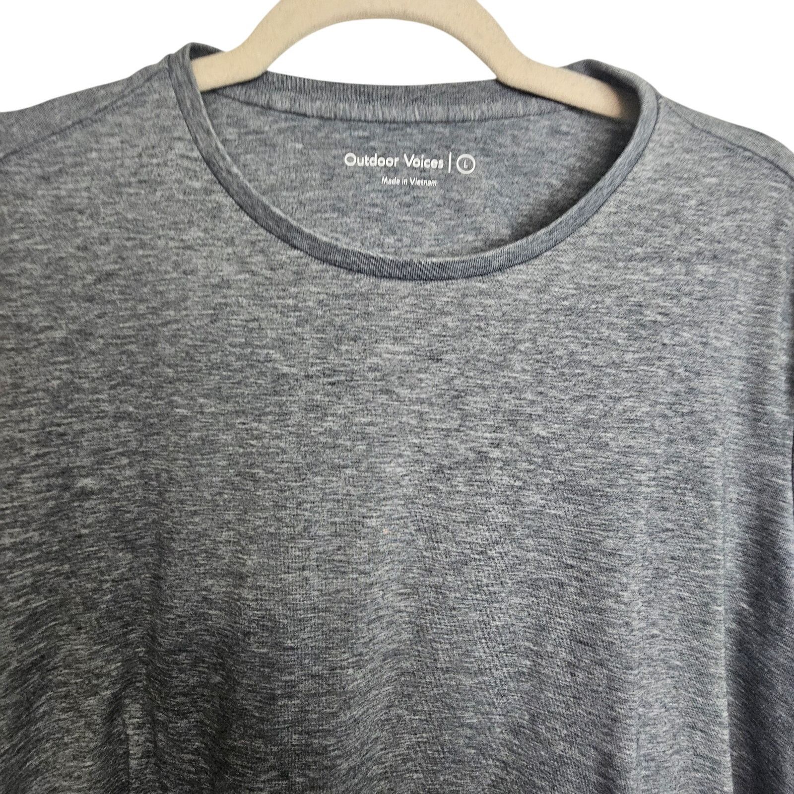 Outdoor Voices Outdoor Voices Tshirt Gray Crop Tee Short Sleeve Crew Neck L Size L / US 10 / IT 46 - 2 Thumbnail