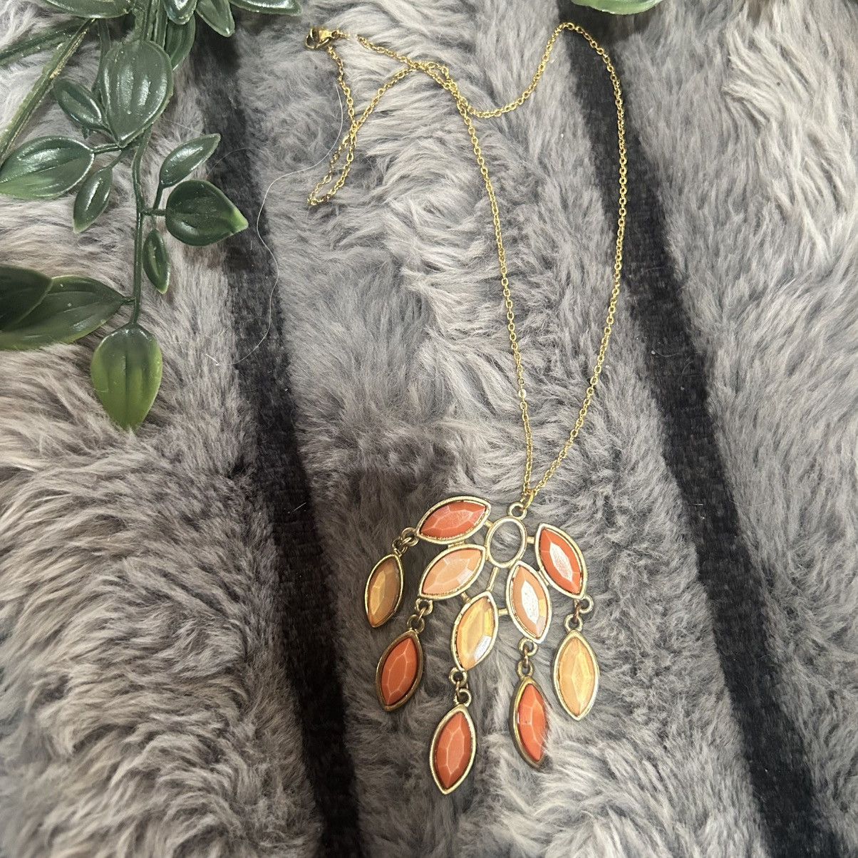 Handmade Handcrafted vintage repurpose faceted marquis necklace Size ONE SIZE - 7 Thumbnail