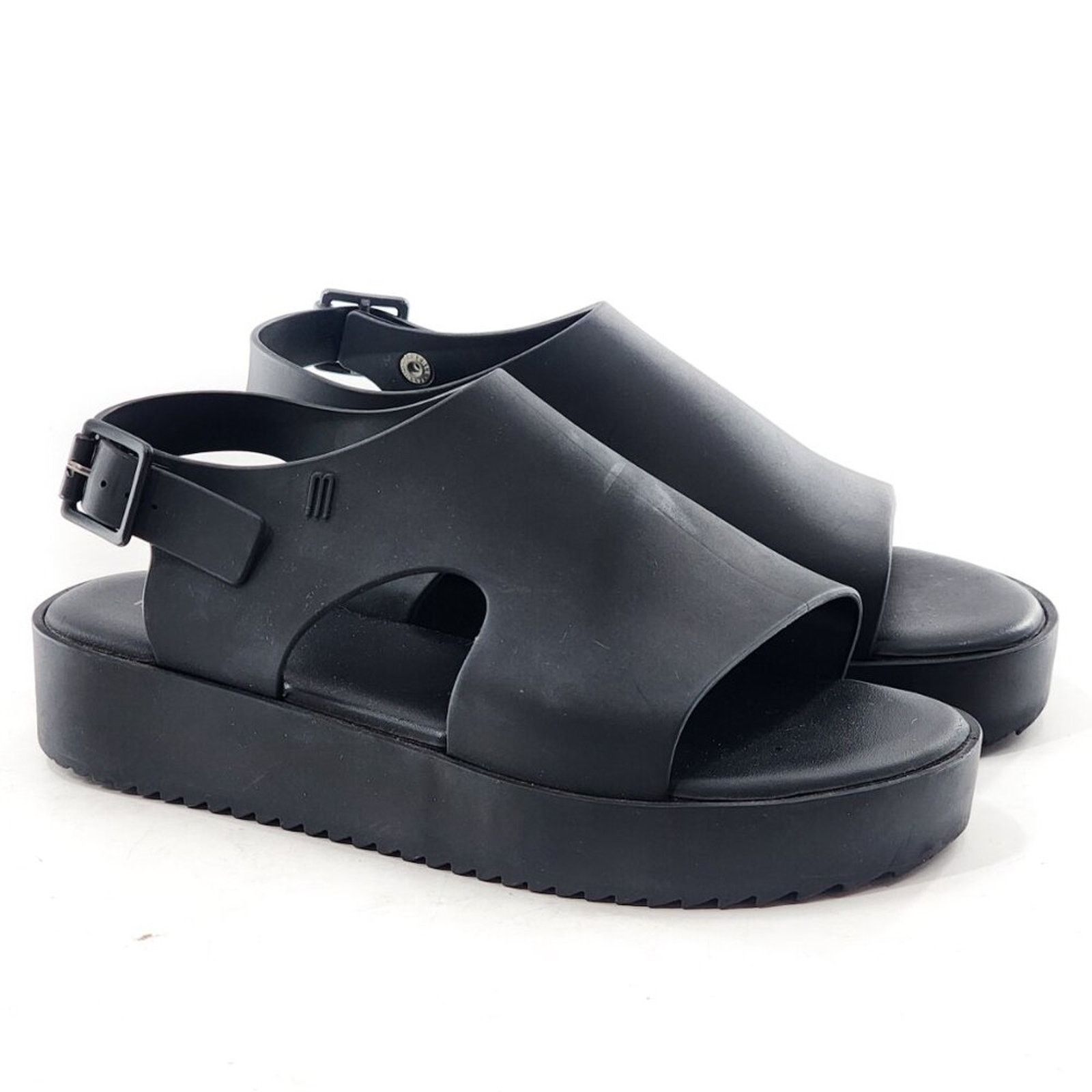 Melissa Melissa Black Rubber Platform Sandals Size 8 Berry Scented Size US 8 / IT 38 - 3 Thumbnail