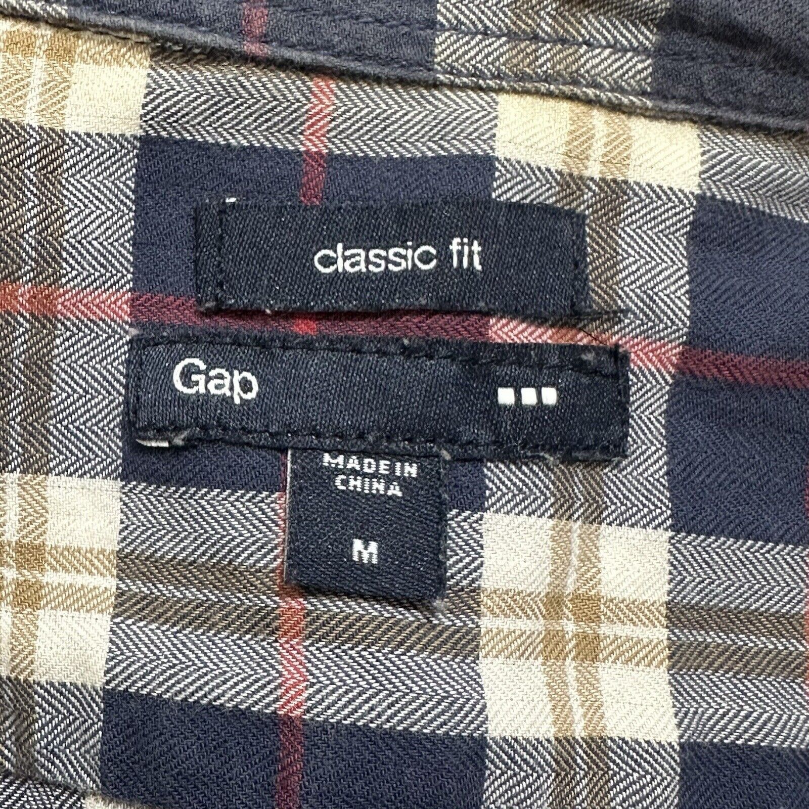 Gap GAP Men's Medium Button Down Pocket Shirt Blue Plaid Striped Size US L / EU 52-54 / 3 - 3 Thumbnail