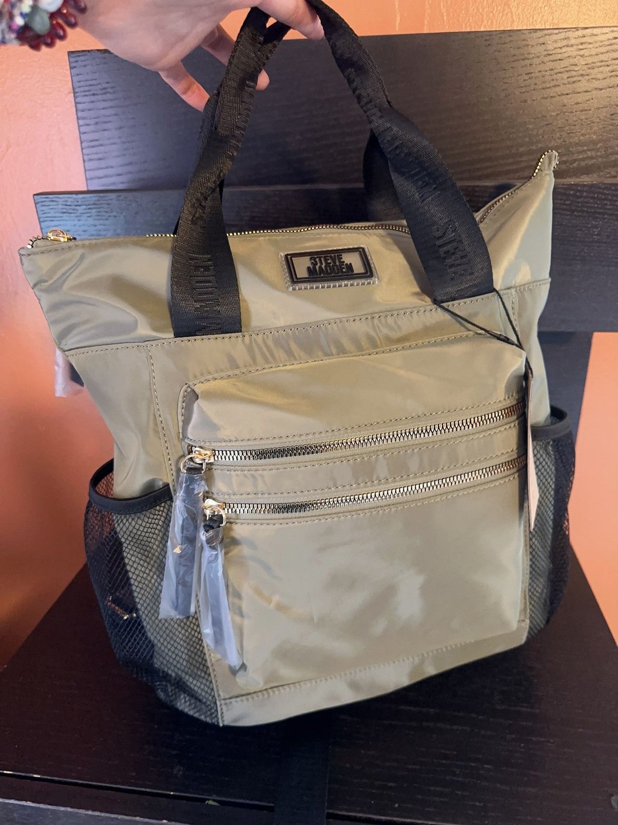 Steve Madden BJaxie Quilted Backpack/Tote Bag Steve Madden Bqueens Quilted Backpack SKU: 9460794 - YouTube main image 2