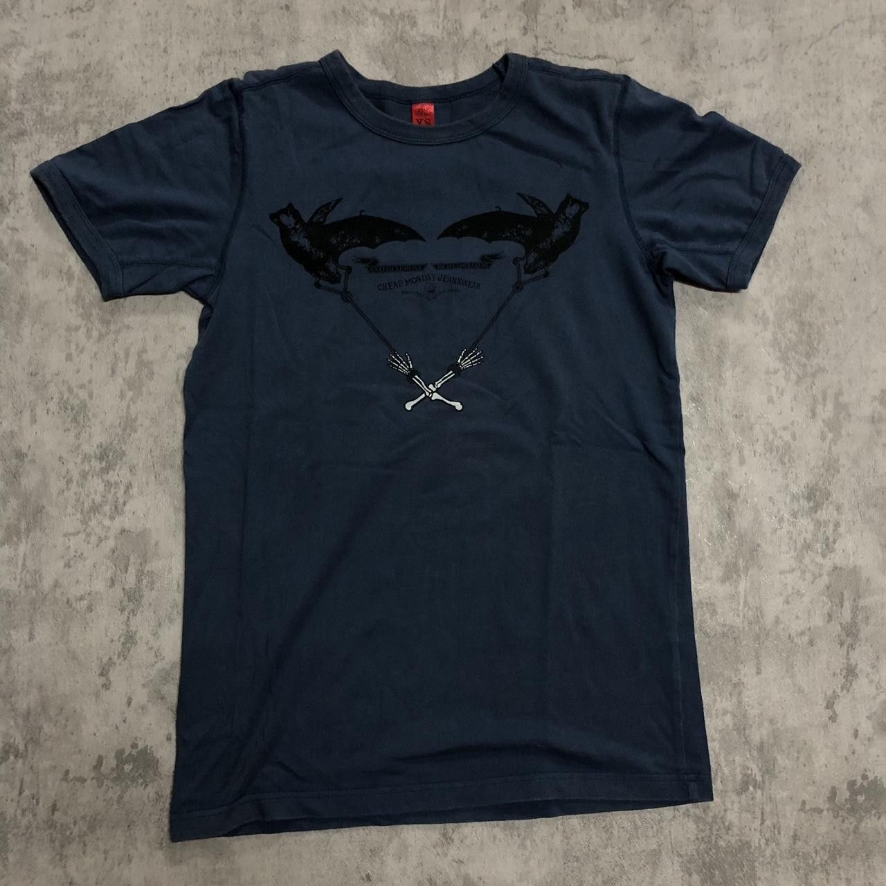 Other Navy blue graphic tee with bats and skeleton design Size US XS / EU 42 / 0 - 1 Thumbnail