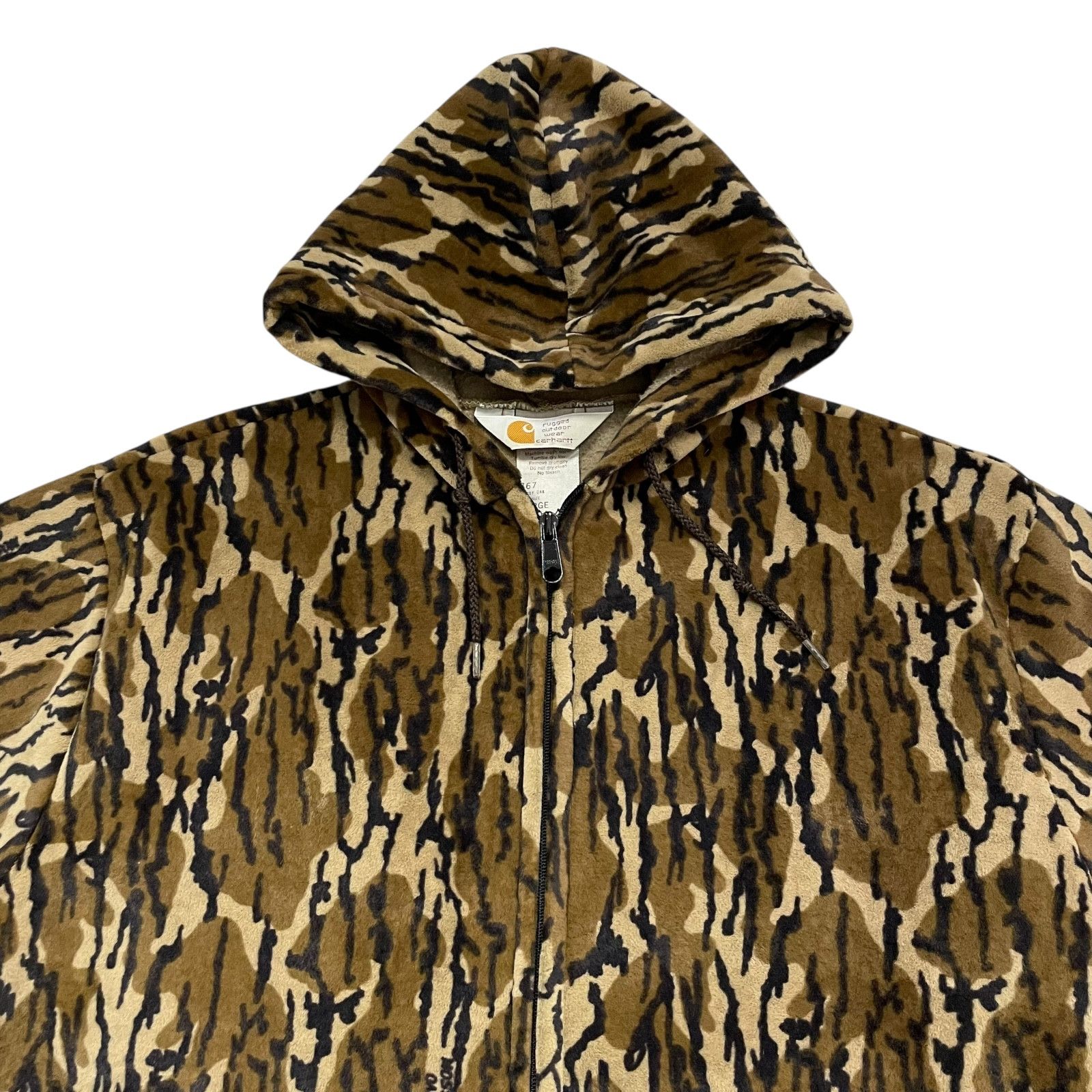 Carhartt RARE VTG 90s MOSSY OAK CAMO VELOUR FULL ZIP HOODED JACKET L Size US L / EU 52-54 / 3 - 2 Thumbnail