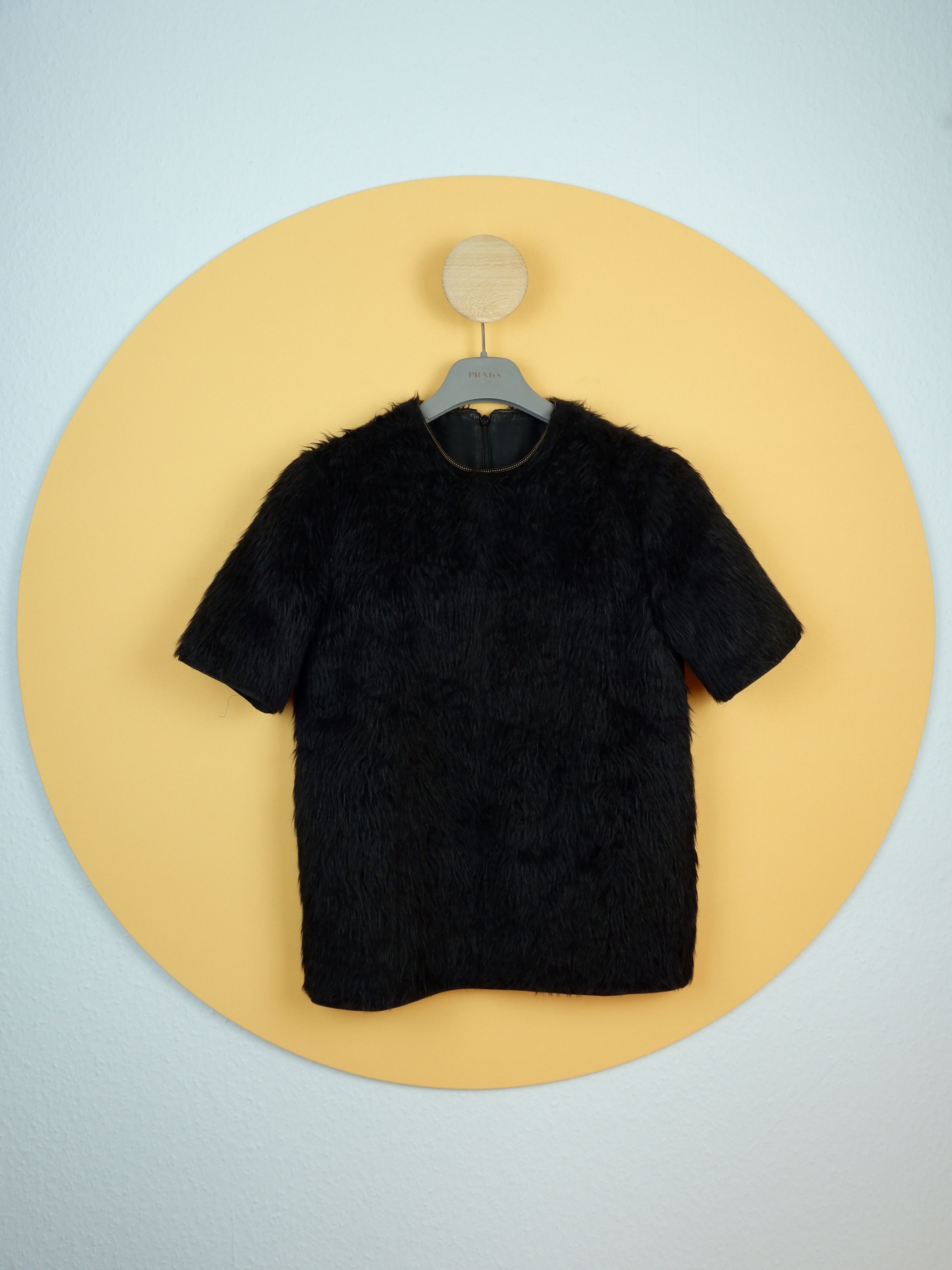 image of Celine Best Price! Vintage Céline Alpaca Fuzzy Top Sweater in Black, Women's (Size XS)