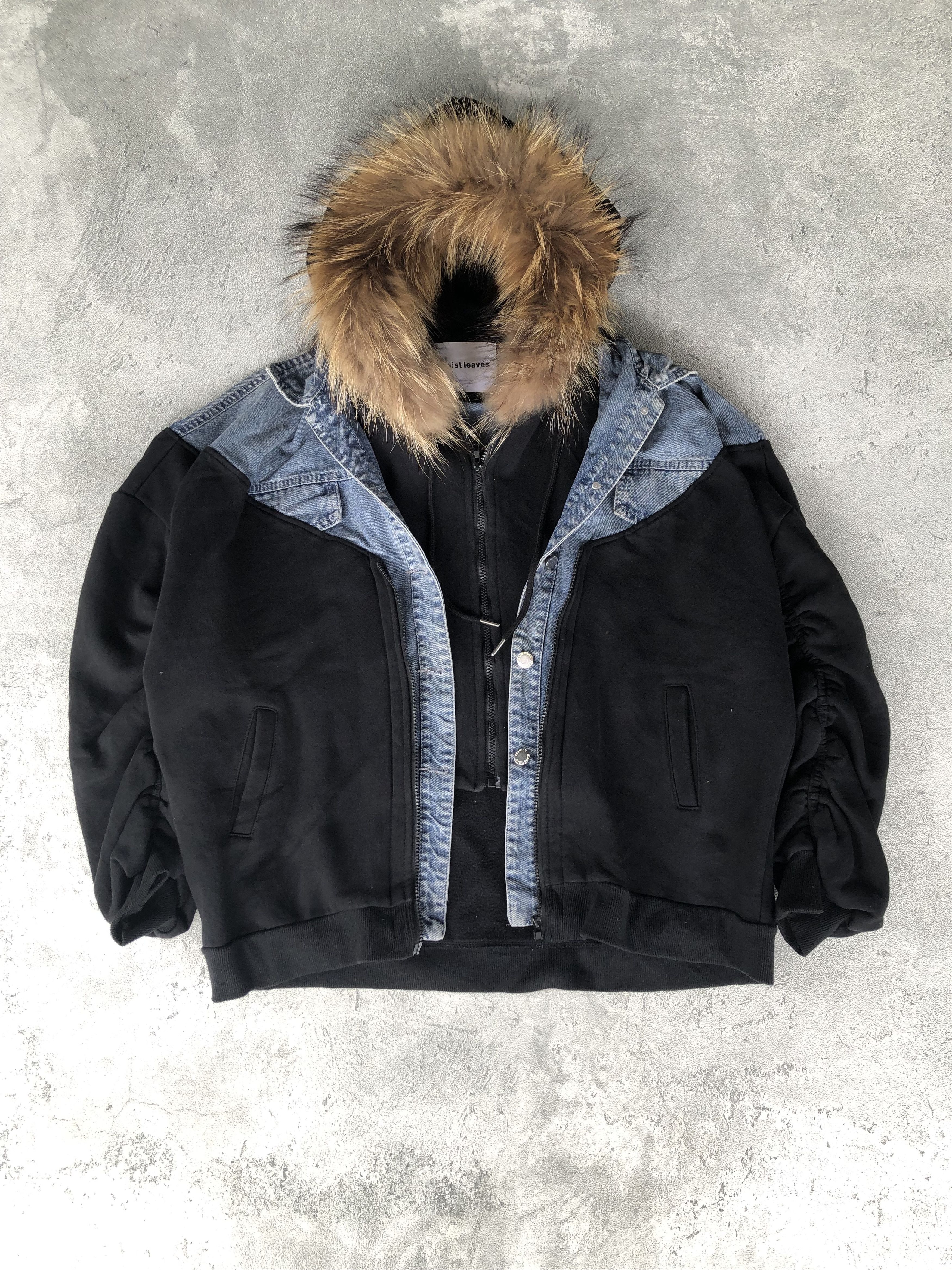 If Six Was Nine × Japanese Brand × Le Grande Bleu (L.G.B.) Vintage Y2k Doublelayer Jeans Hybrid Denim Hoodie Fur Size XL / US 12-14 / IT 48-50 - 1 Thumbnail