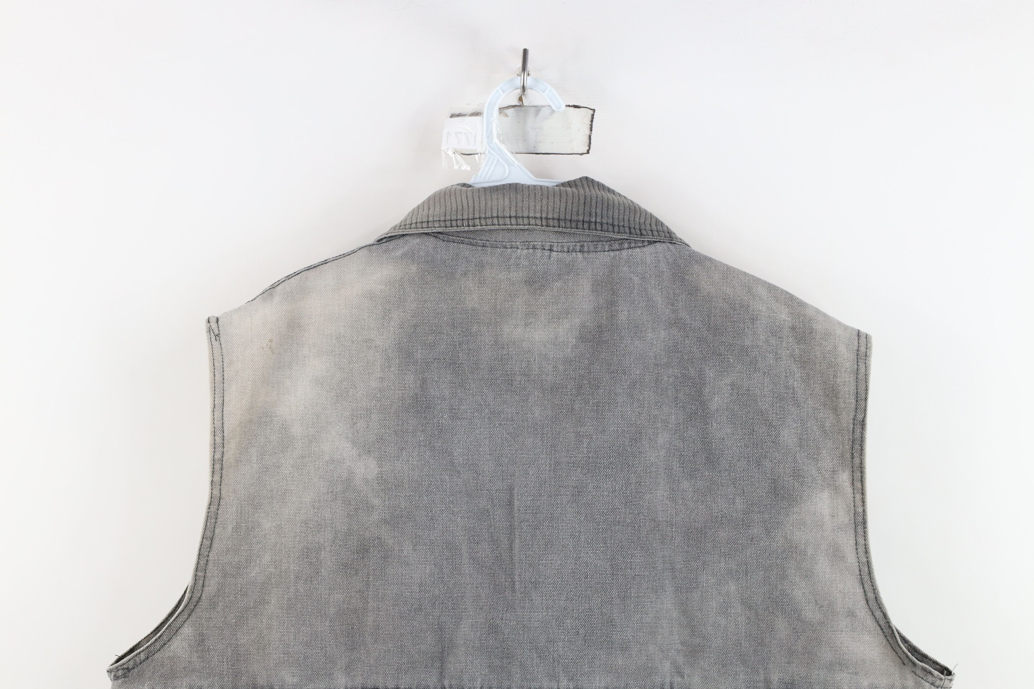 Vintage Vintage 90s Streetwear Canvas Corduroy Full Zip Vest Jacket Size US L / EU 52-54 / 3 - 15 Thumbnail
