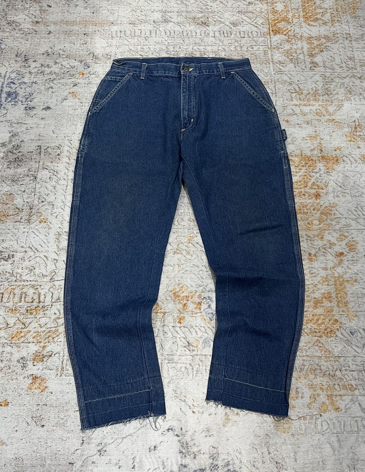 Carhartt Carhartt Carpenter Cellpocket Blue Leather Patch Size US 36 / EU 52 - 2 Thumbnail