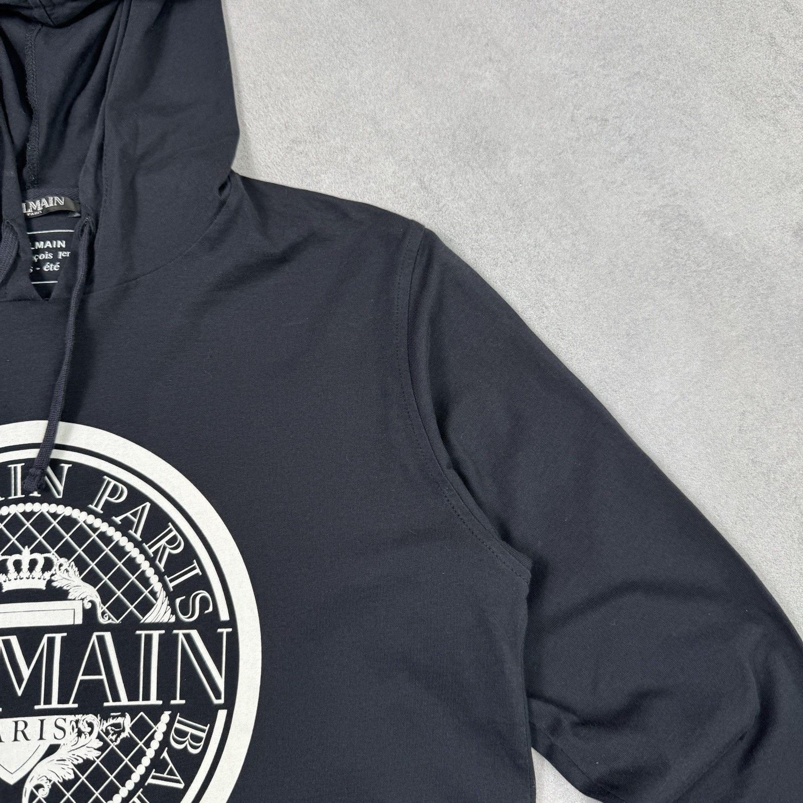 Balmain Balmain Paris Long Sleeve T-Shirt With Hood Size XS Black Size US XS / EU 42 / 0 - 8 Thumbnail