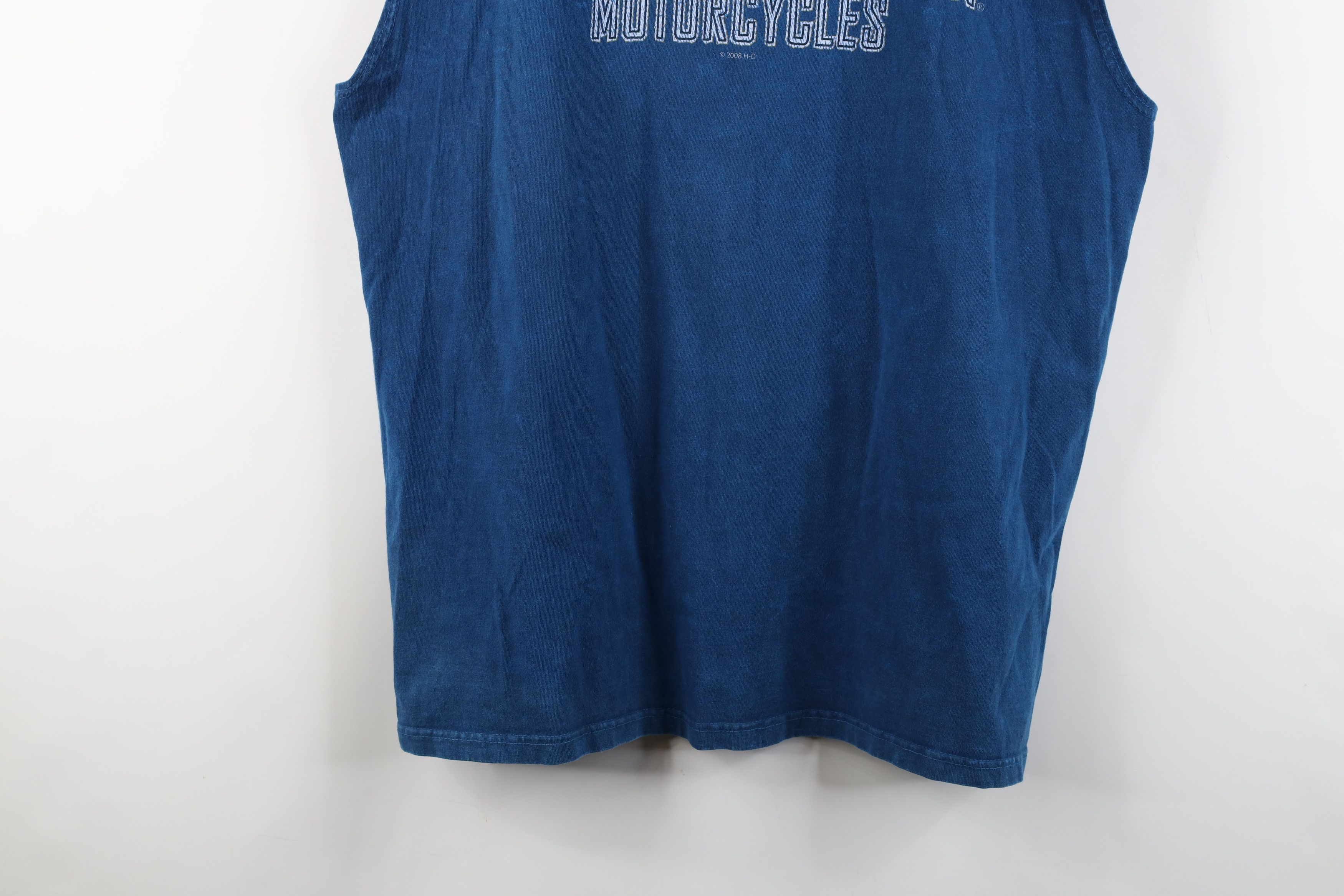 Harley Davidson × Vintage Vintage Y2K 2008 Harley Davidson Wash Sleeveless T-Shirt USA Size US XL / EU 56 / 4 - 3 Thumbnail