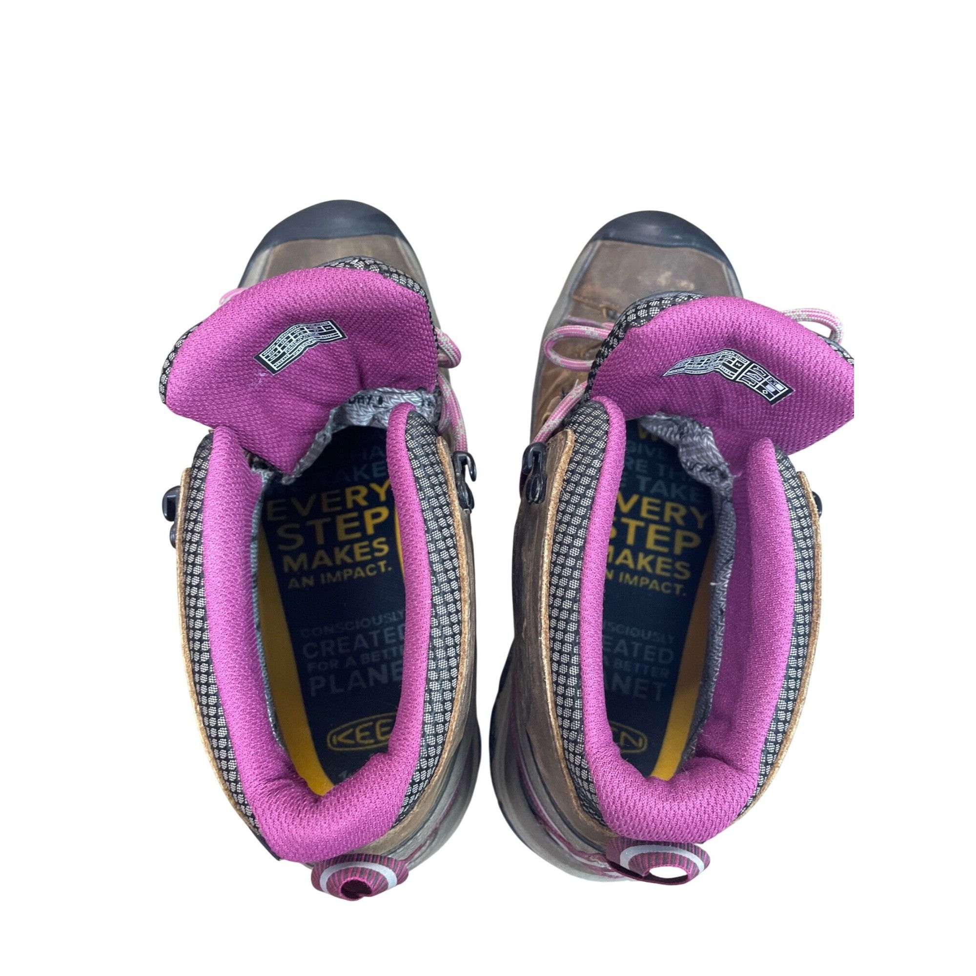 KEEN Keen Dry Womans Brown Pink Suede Waterproof Hike Boots Sz 10 Size US 10 / IT 40 - 12 Thumbnail