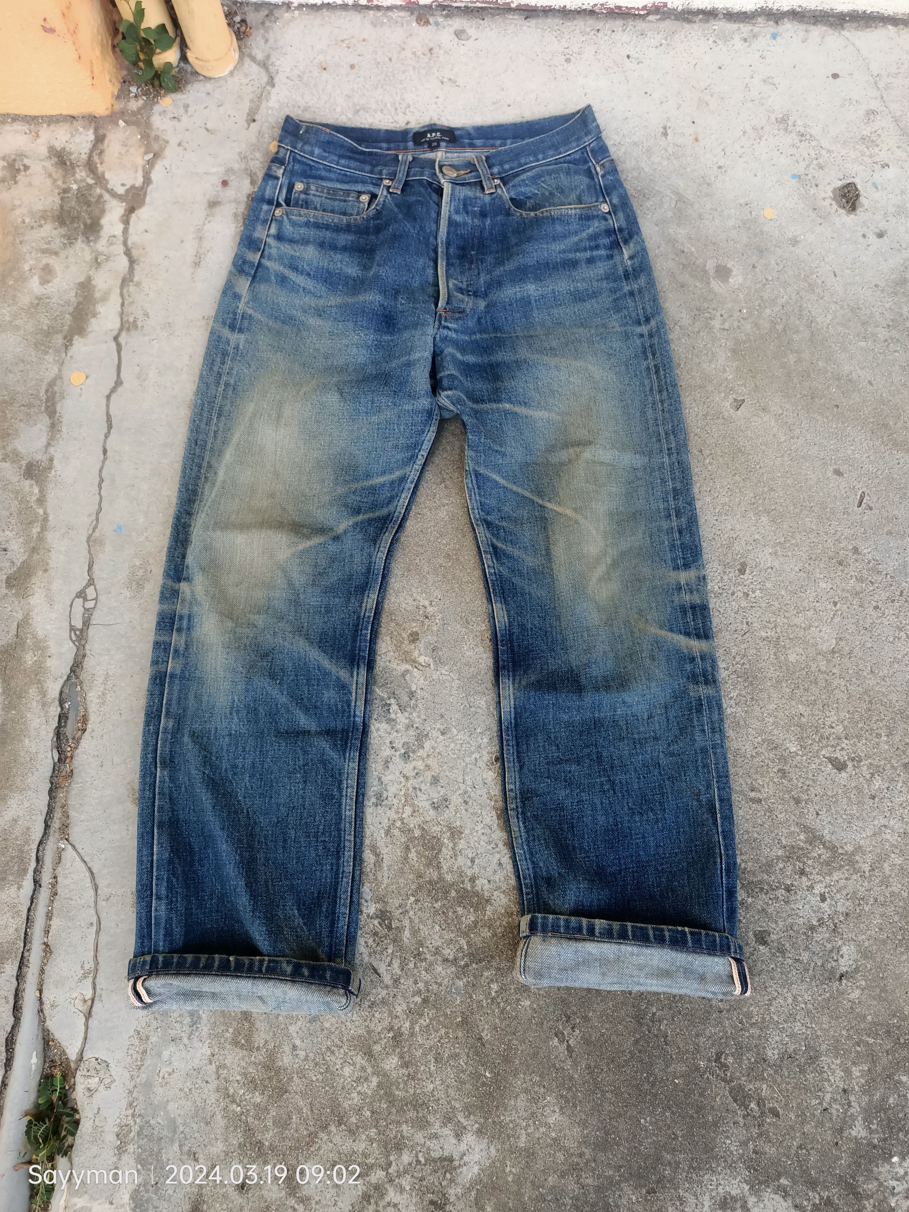 A.P.C. 💢 Selvedge Vintage A.P.C Faded Blue Jeans Size US 28 / EU 44 - 4 Thumbnail