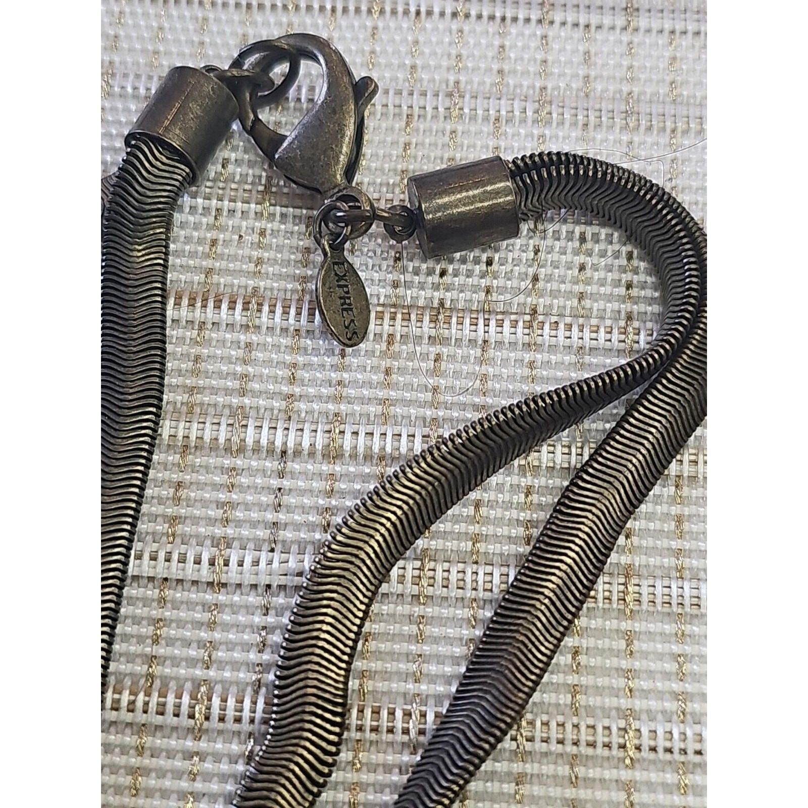 The Unbranded Brand Gunmetal Wide Thick Double Strand Knotted Long Necklace 42” Size ONE SIZE - 5 Thumbnail
