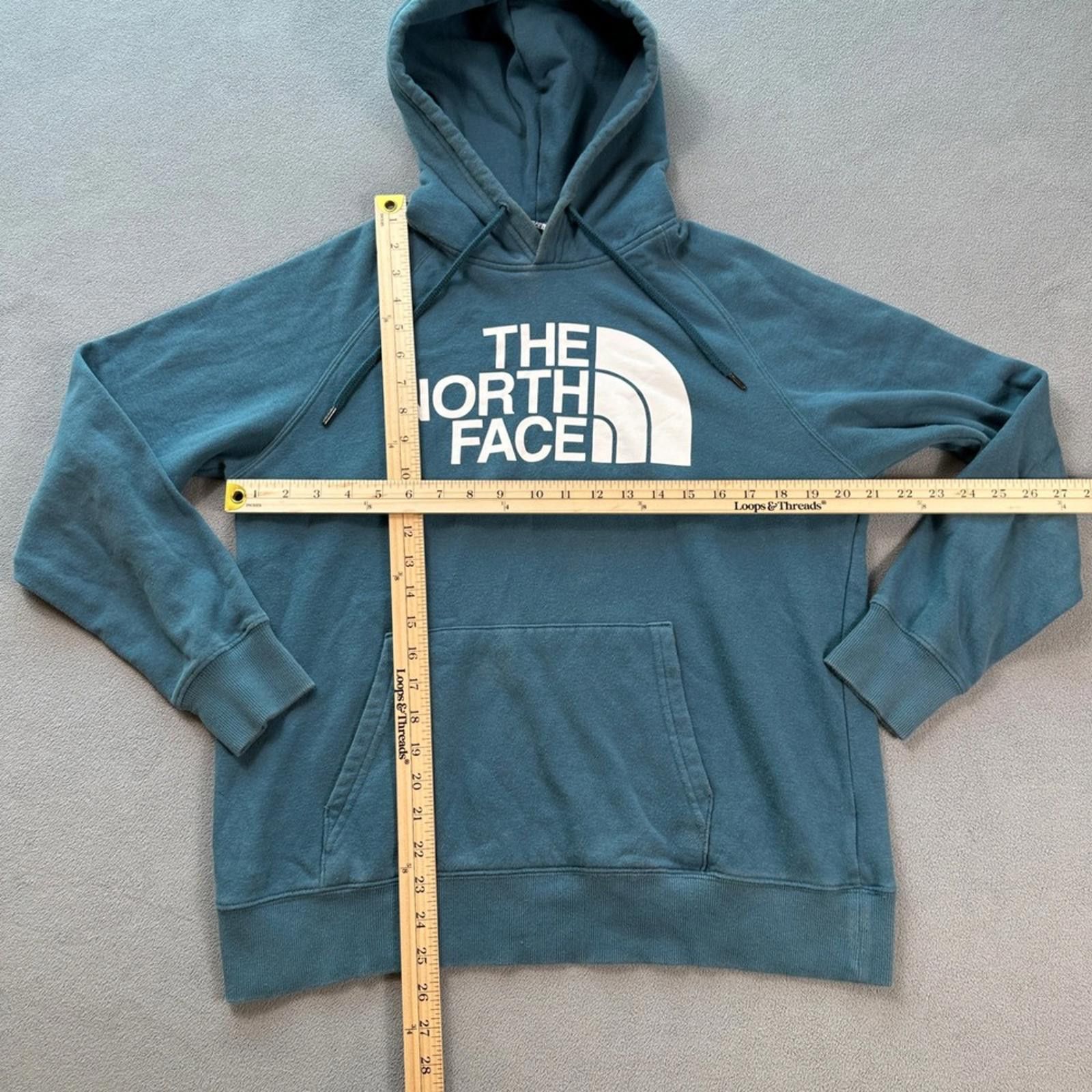 The North Face The North Face Womens Hoodie Pullover Teal Logo Sweatshirt M Size M / US 6-8 / IT 42-44 - 3 Thumbnail