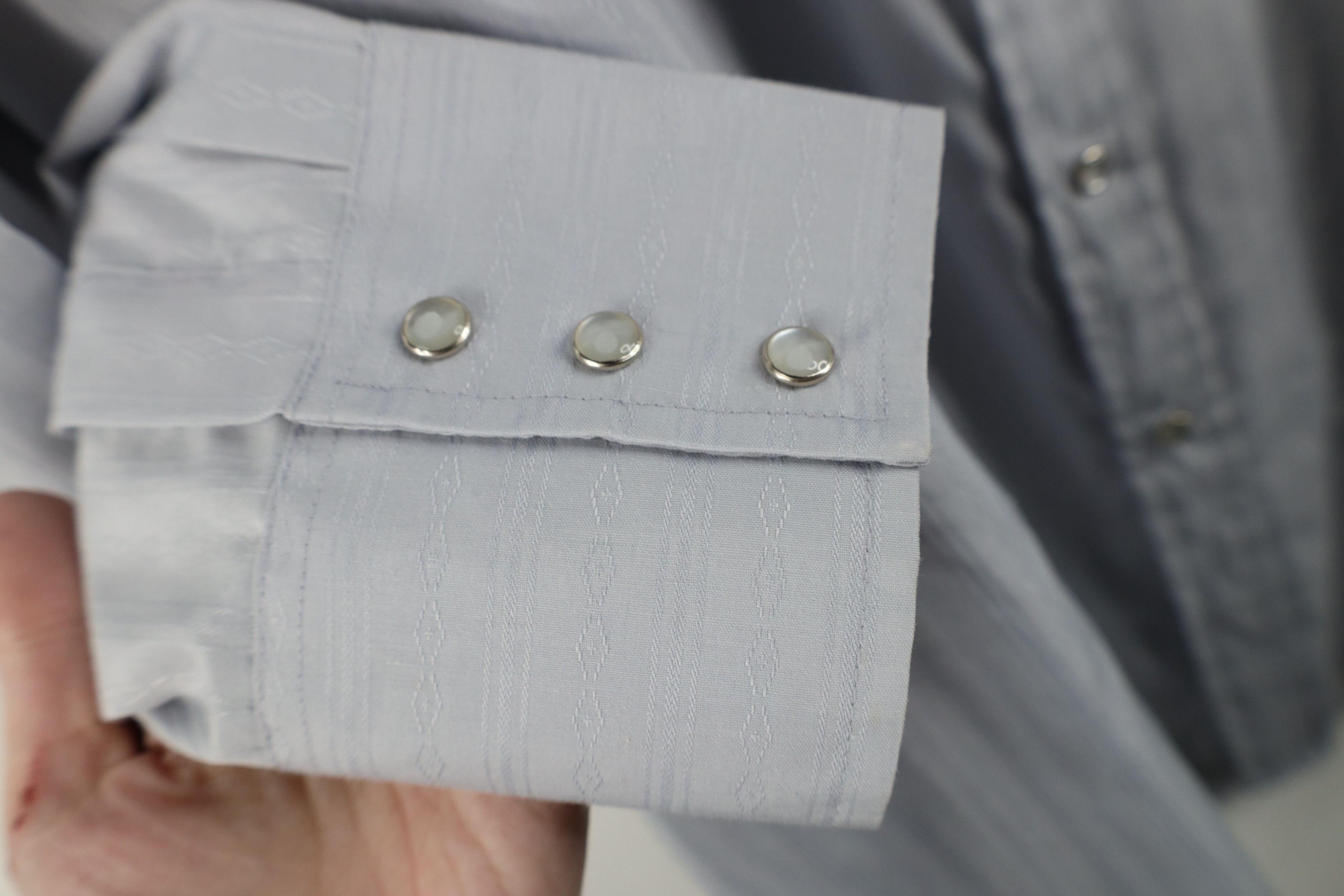 Vintage Vintage 90s Rockabilly Western Cowboy Button Shirt Gray Size US M / EU 48-50 / 2 - 7 Thumbnail