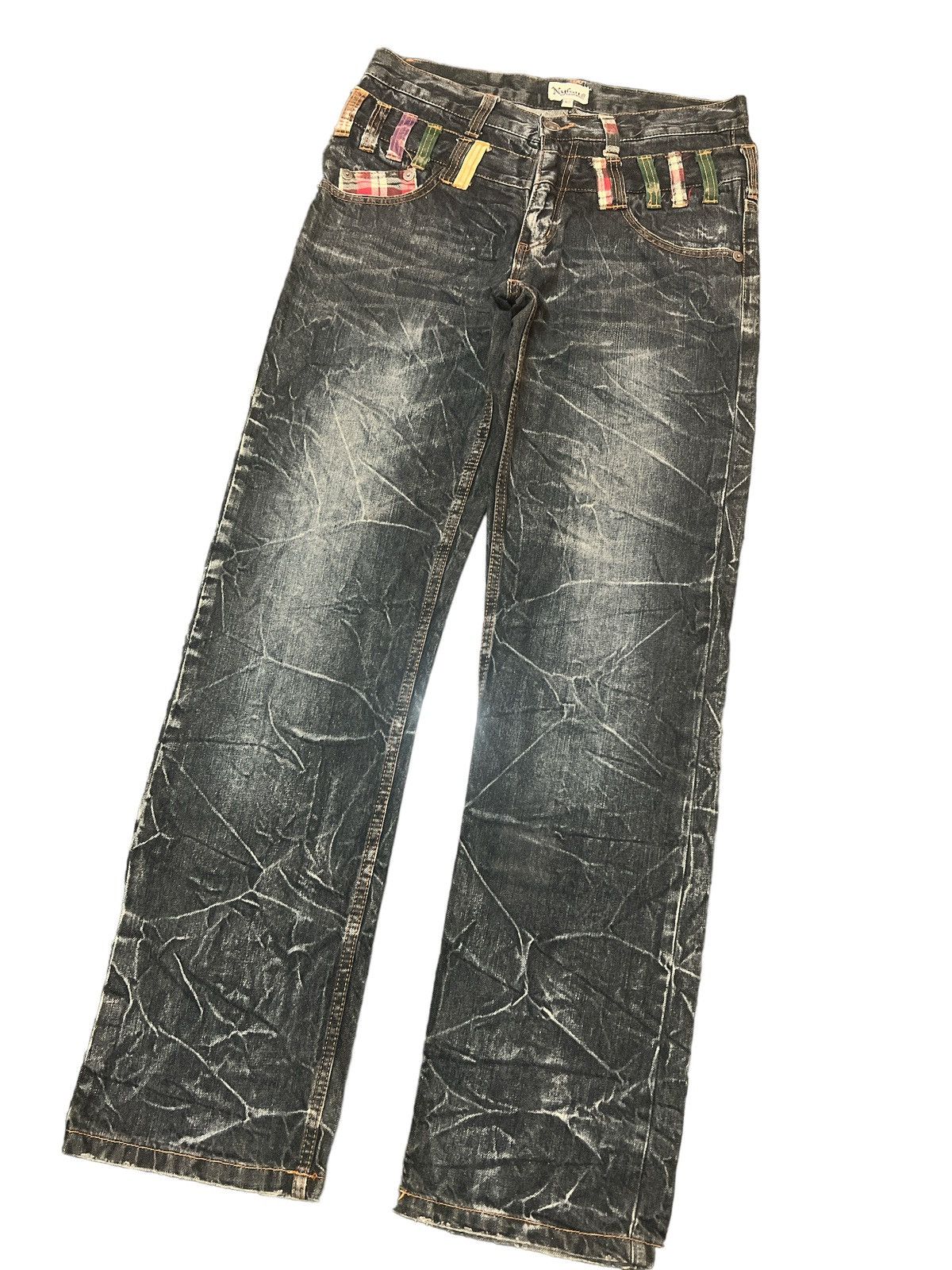 Japanese Brand DOUBLE WAIST‼️NYLAUS DISTRESSED DENIM PANT Size US 30 / EU 46 - 5 Thumbnail