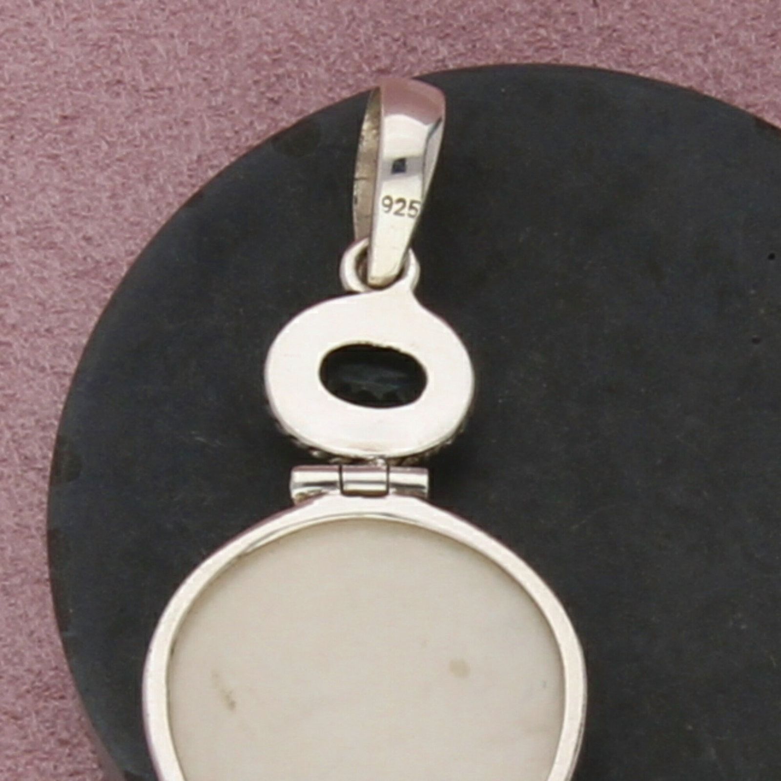 Sterling Silver sterling silver braided blue topaz & pearl pendant Size ONE SIZE - 3 Thumbnail