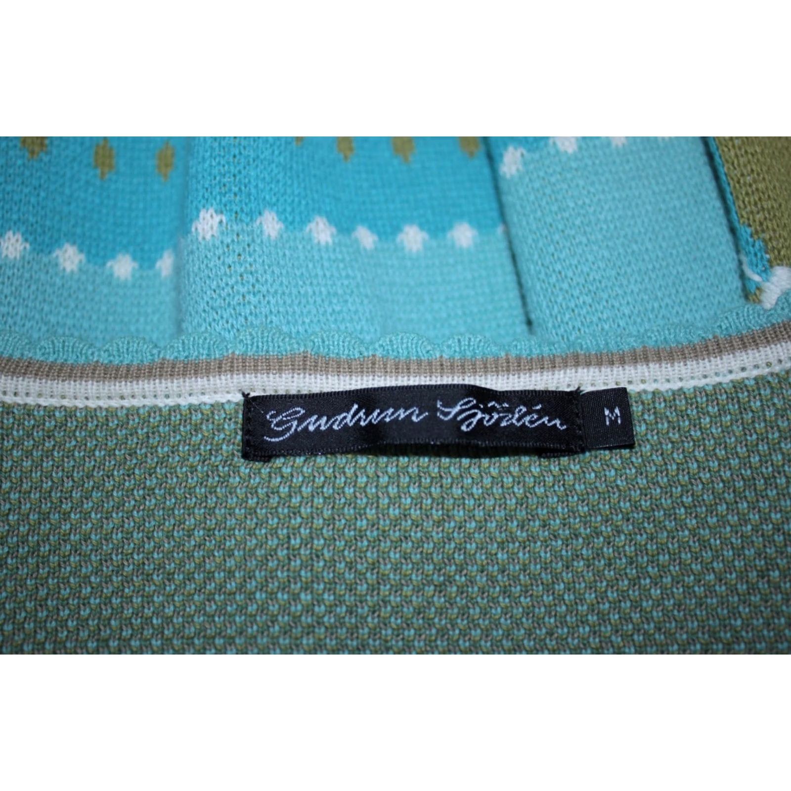 Vintage Gudrun Sjoden Cardigan Womens M Jumper Crew Neck Multicoloured Cardigan Mens? Size M / US 6-8 / IT 42-44 - 4 Thumbnail