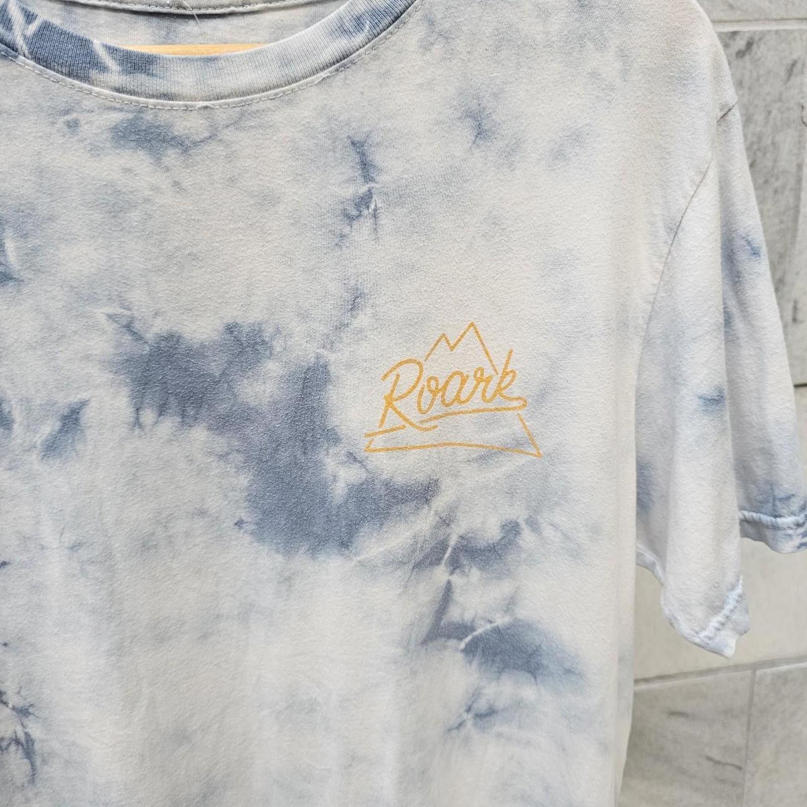 Roark Roark Men's White and Blue Tie-Dye T-shirt Size US M / EU 48-50 / 2 - 2 Thumbnail