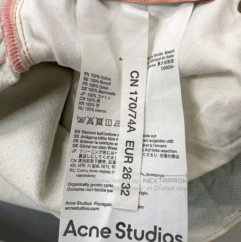 Acne Studios Acne Studios Spring Autumn Ivory Women's Jeans. Size 28" / US 6 / IT 42 - 8 Thumbnail