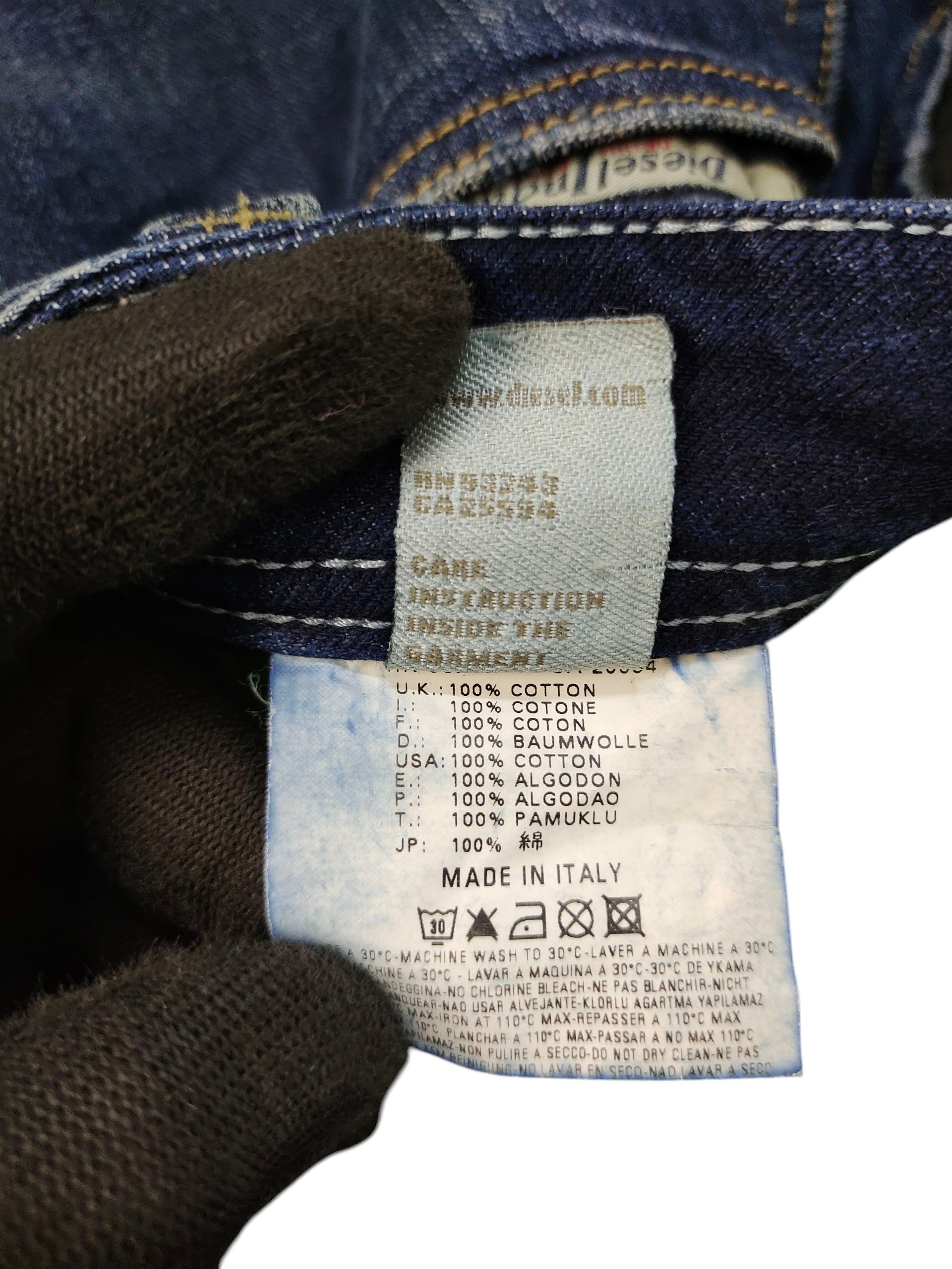 Diesel Vintage Y2k Diesel Heeven Clawmark Distress Faded Jeans Size US 29 - 12 Thumbnail