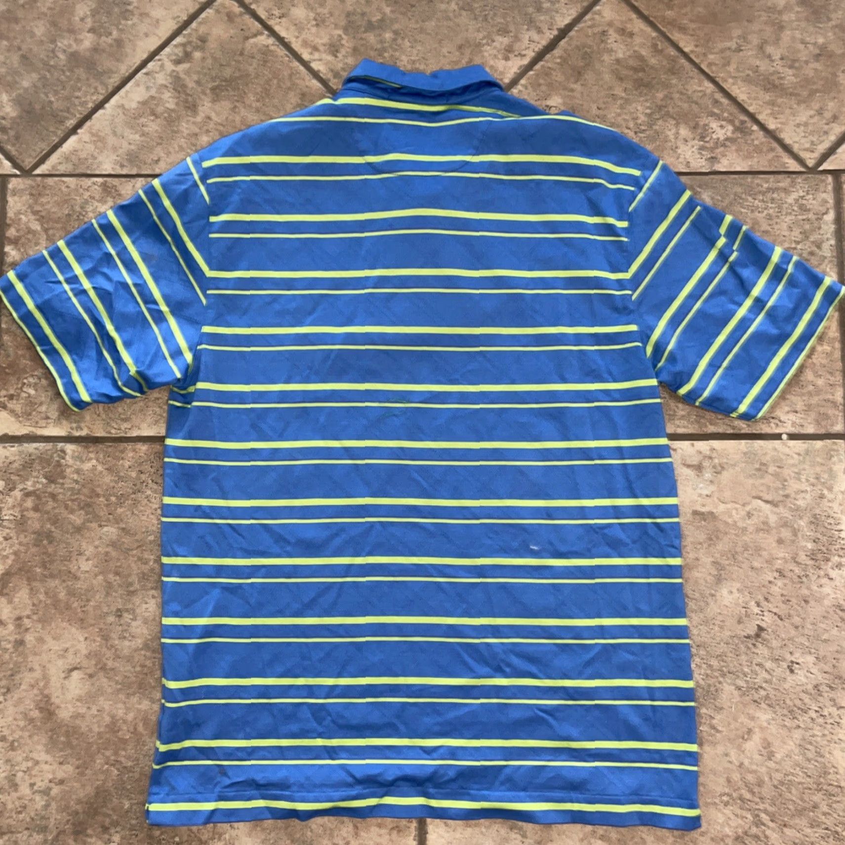 Vintage Polo Tiger Woods Collection Blue Striped Short Sleeve Shirt Adult Large Mens Size US L / EU 52-54 / 3 - 4 Thumbnail