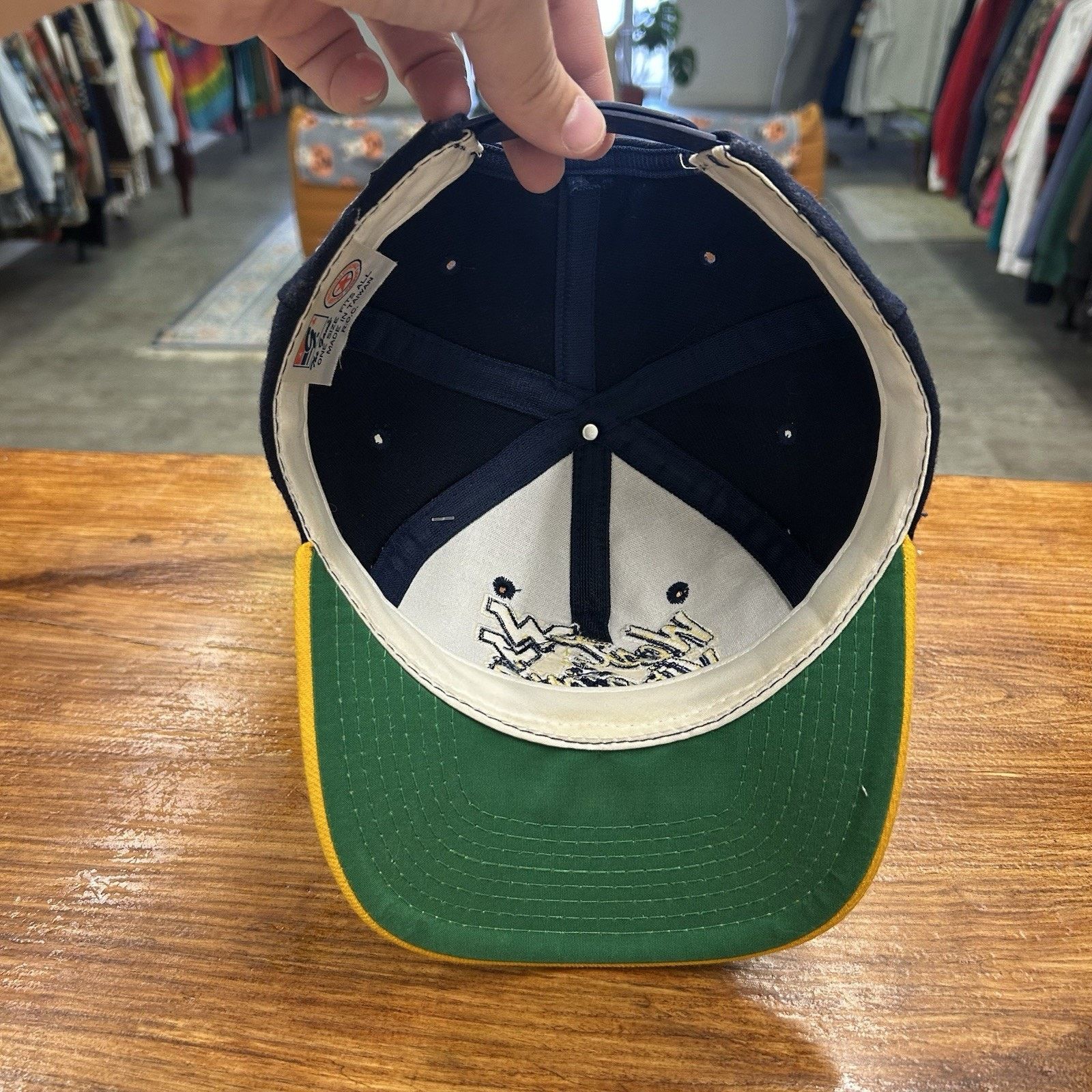 The Game 90’s West Virginia Mountaineers Blue Snap Back Hat WVU Size ONE SIZE - 2 Thumbnail