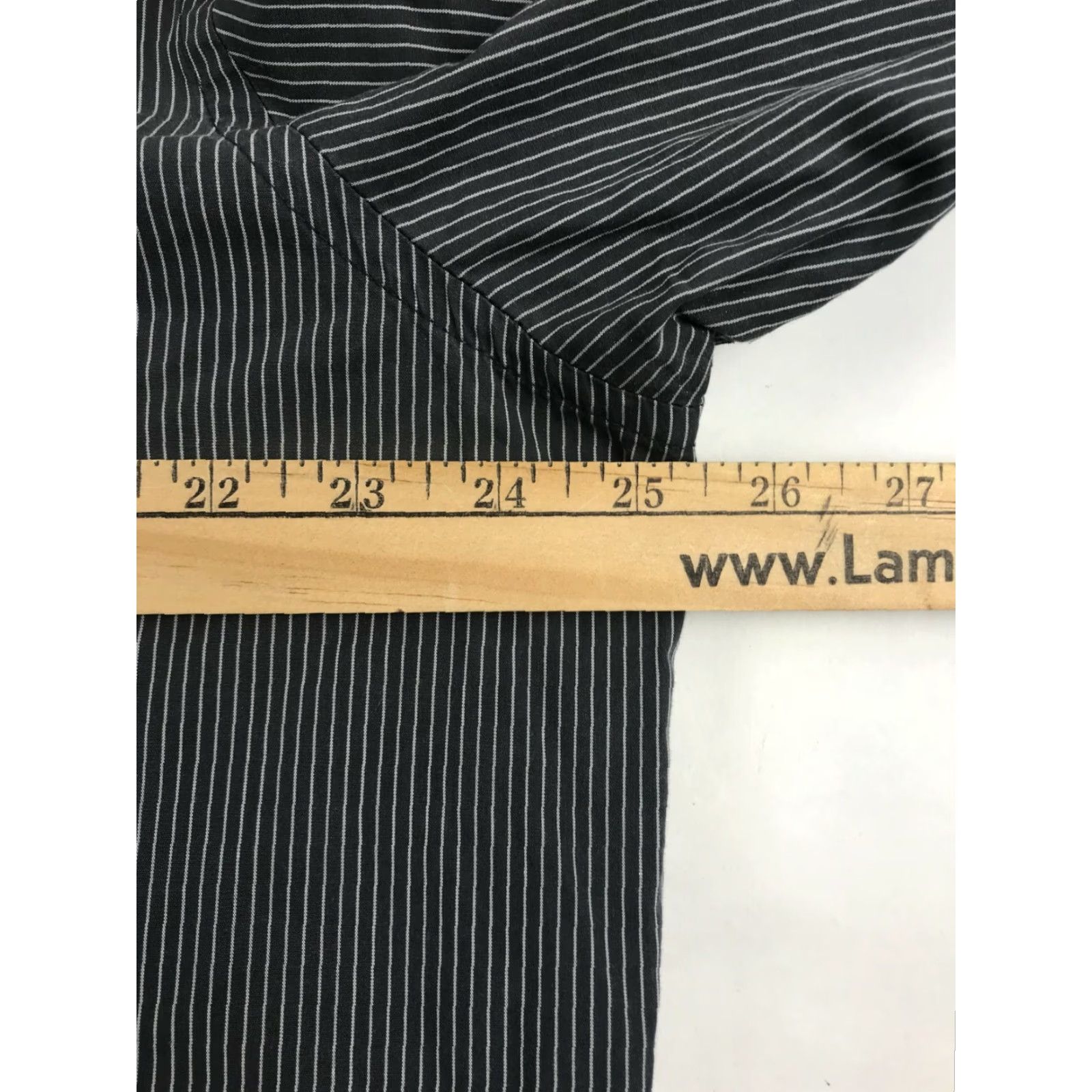Merona Merona Shirt Men's XL Gray White Striped Button Up Long Sleeve Size US XL / EU 56 / 4 - 4 Thumbnail