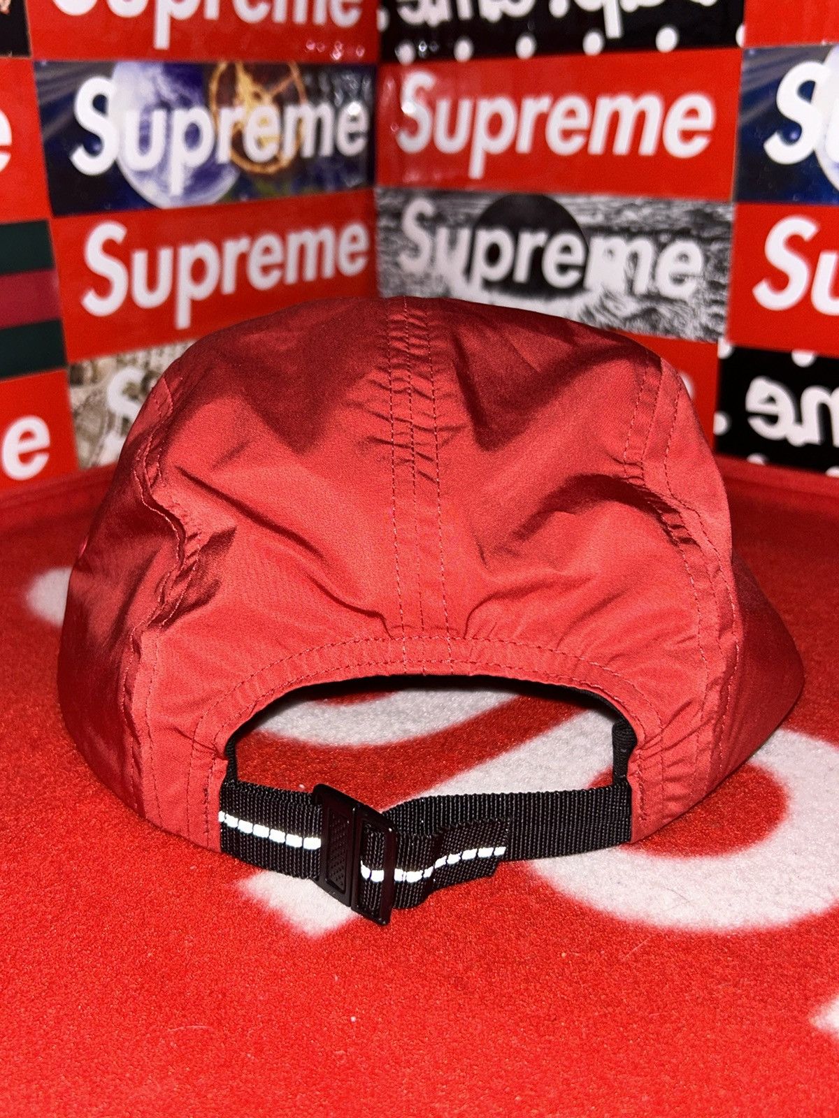 Supreme Supreme Holographic Logo Camp Cap Red SS19 RARE HAT Size ONE SIZE - 4 Thumbnail