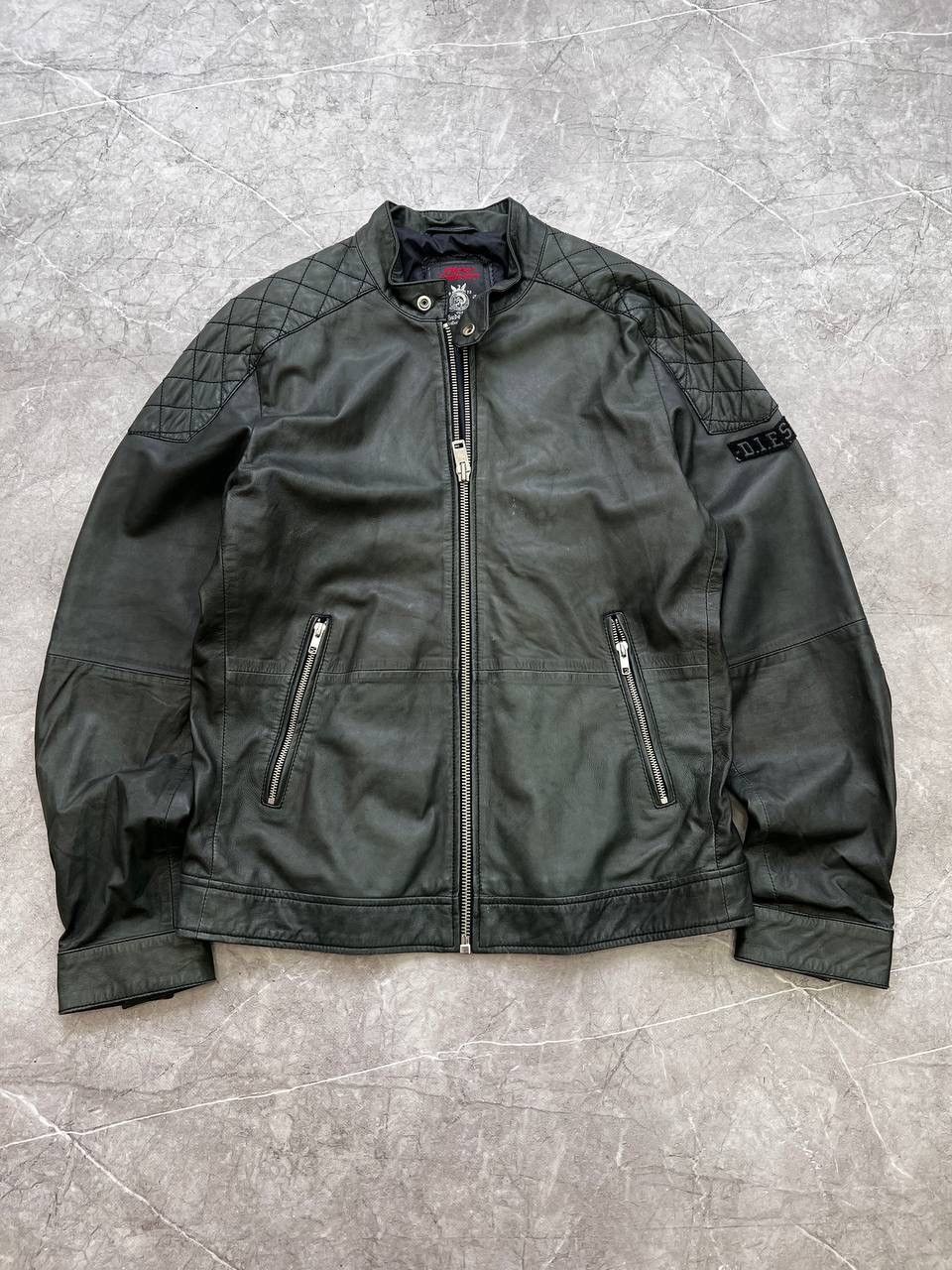 Diesel × Vintage Vintage Diesel Leather Jacket Biker Lines