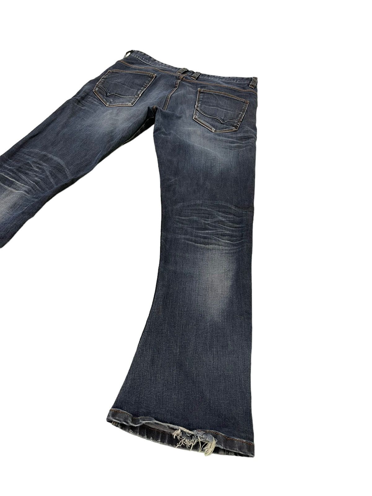 Japanese Brand Flare Jeans Nicole Club Distress Slim Stretch Boot Cut 7🟦3 Size US 35 - 12 Thumbnail