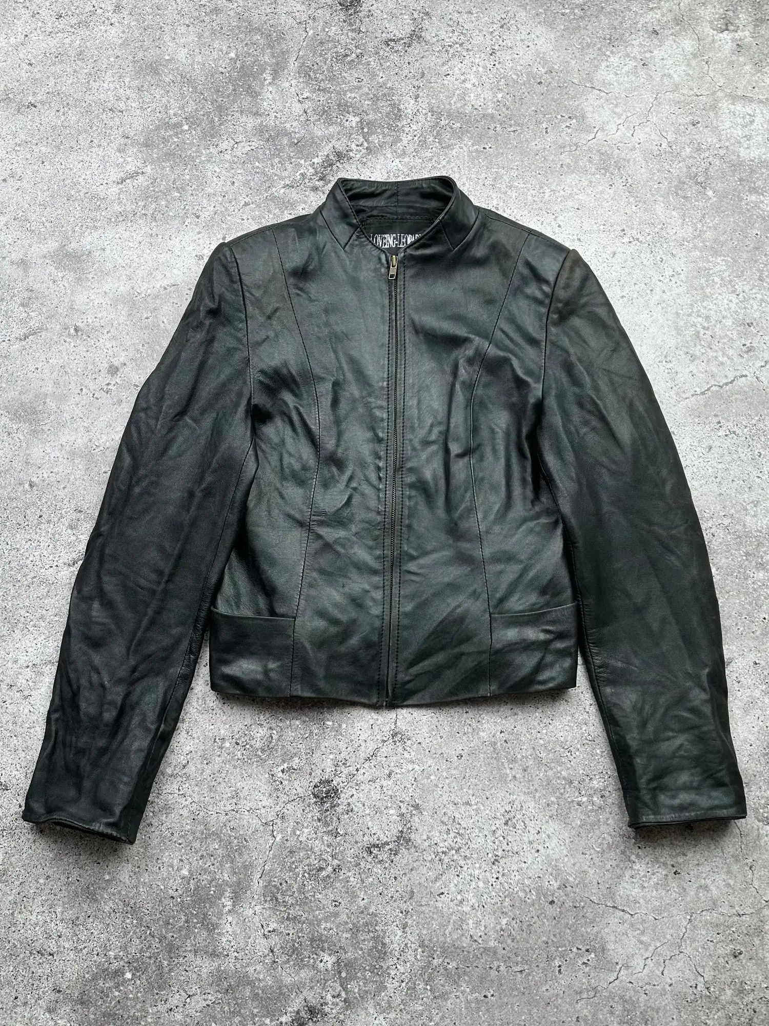 Vintage Vintage Cropped Leather Jacket C389(V7) Size S / US 4 / IT 40 - 1 Thumbnail