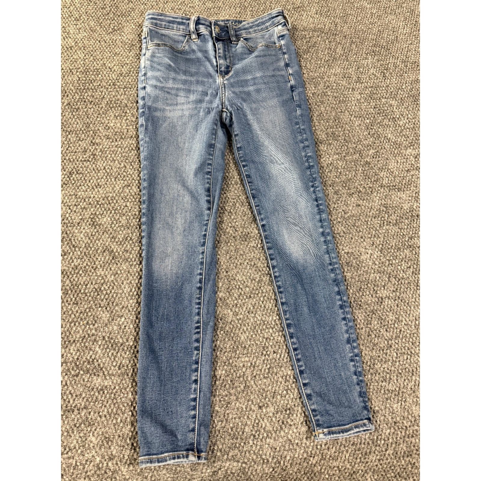 American Eagle Outfitters American Eagle Outfitters Jeans Womens 2 High Rise Jegging Slim Stretch Denim Blue 26 Inseam 5-Pocket Solid Medium Wash Size 26" / US 2 / IT 38 - 2 Thumbnail