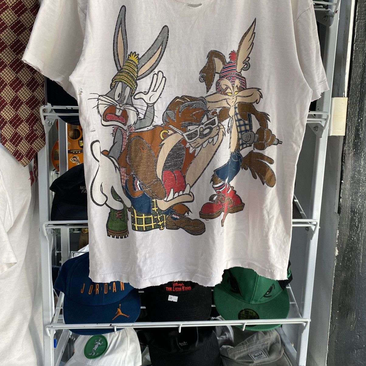 Cartoon Network × Vintage × Warner Bros Vintage Looney Tunes Tazmania Rap HipHop Squad Tees T Shirts Size US L / EU 52-54 / 3 - 4 Thumbnail