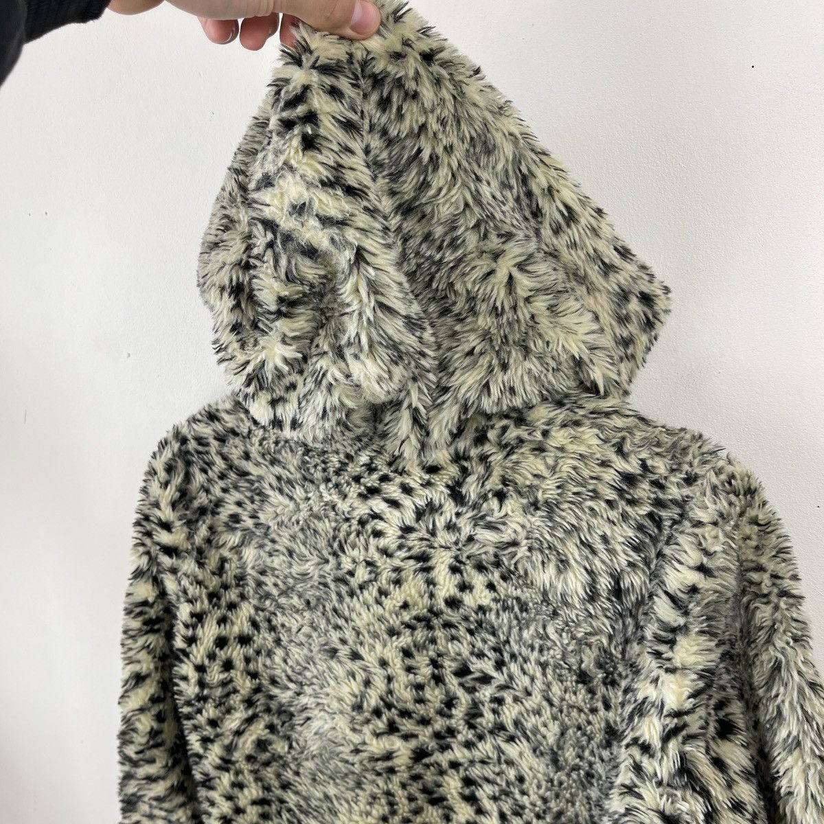 Miss Sixty Vintage Leopard Faux Fur Hood Jacket Bershka Mohair Fuzzy Size M / US 6-8 / IT 42-44 - 13 Thumbnail
