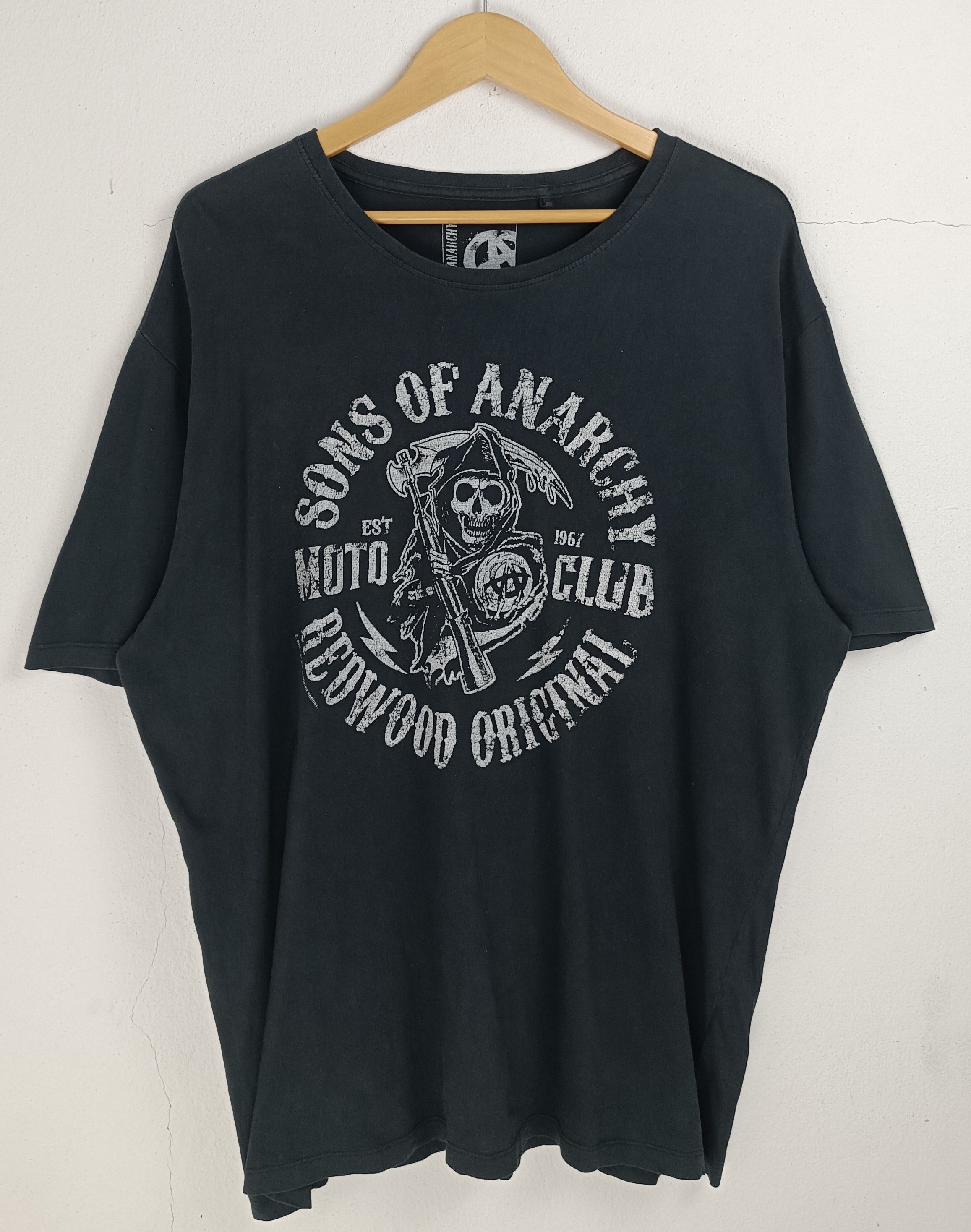 Vintage VINTAGE SONS OF ANARCHY MOTO CLUB BIKERS HARLEY SKULL TEE Size US XL / EU 56 / 4 - 3 Thumbnail