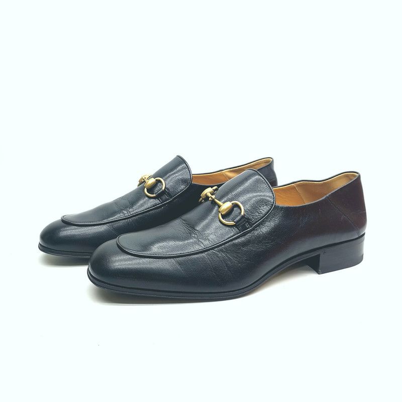 Gucci Gucci Jordaan Leather Horsebit Casual Shoes 0079 Size US 9.5 / EU 42-43 - 1 Thumbnail