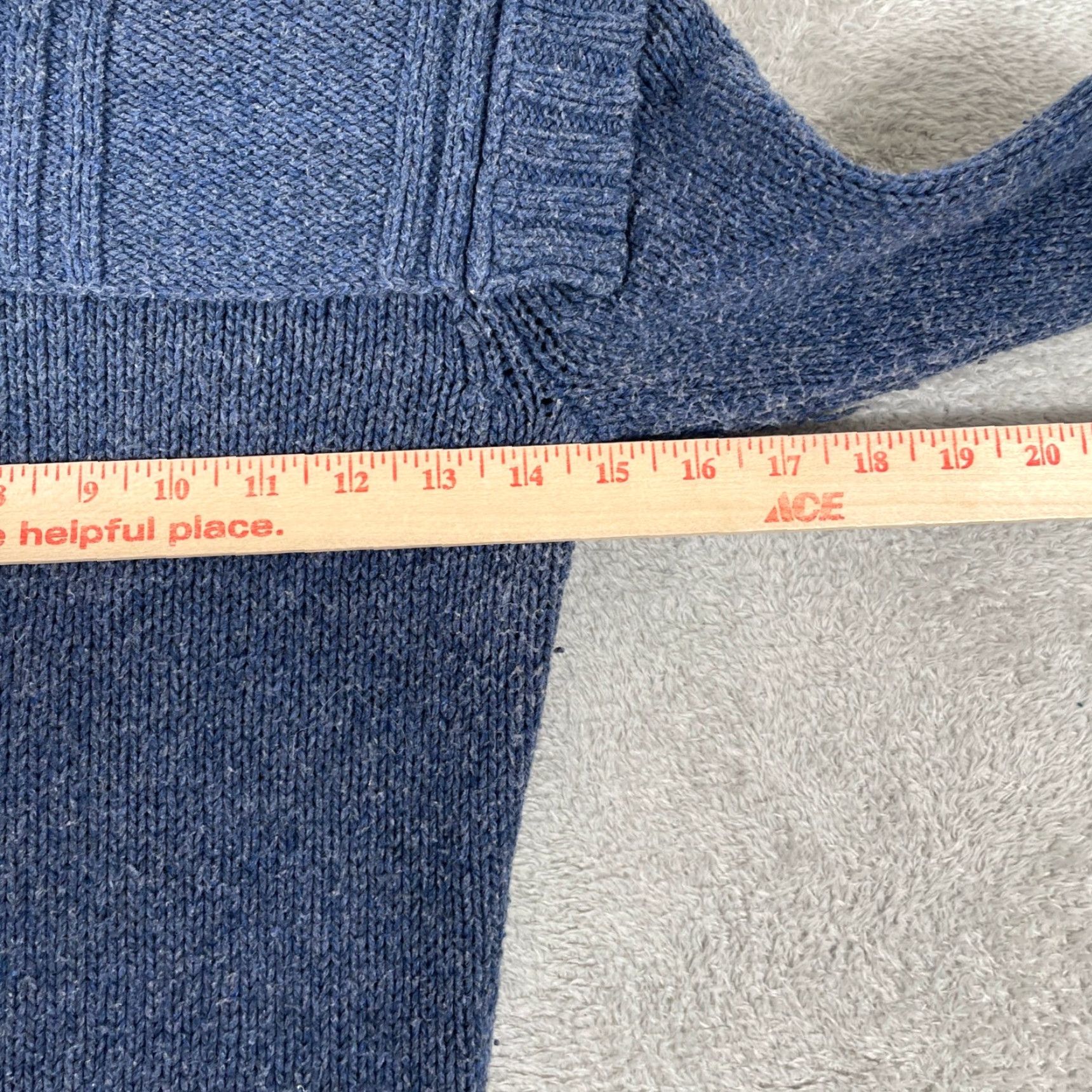 Vintage VINTAGE Y2K Cable Knit Hooded Wool Sweater Womens M Blue Bell a Swan 2000s Fairy Size M / US 6-8 / IT 42-44 - 7 Thumbnail