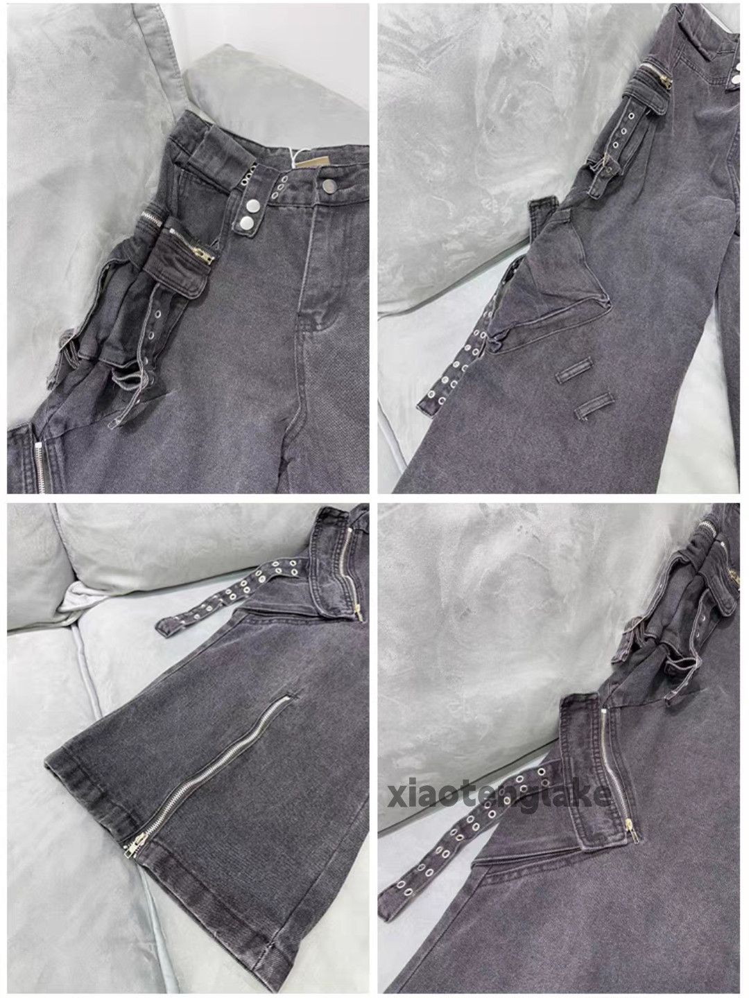 Vintage Unisex outdoor utility dance skate hiphop zipper jeans Size US 32 / EU 48 - 4 Thumbnail