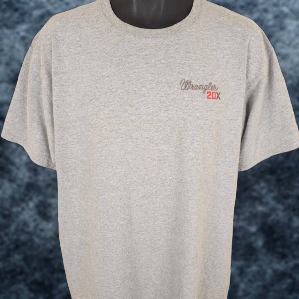 Wrangler Wrangler T Shirt Mens Size XL Gray Rodeo Cowboy Competition Jeans Western 20X Size US XL / EU 56 / 4 - 1 Thumbnail