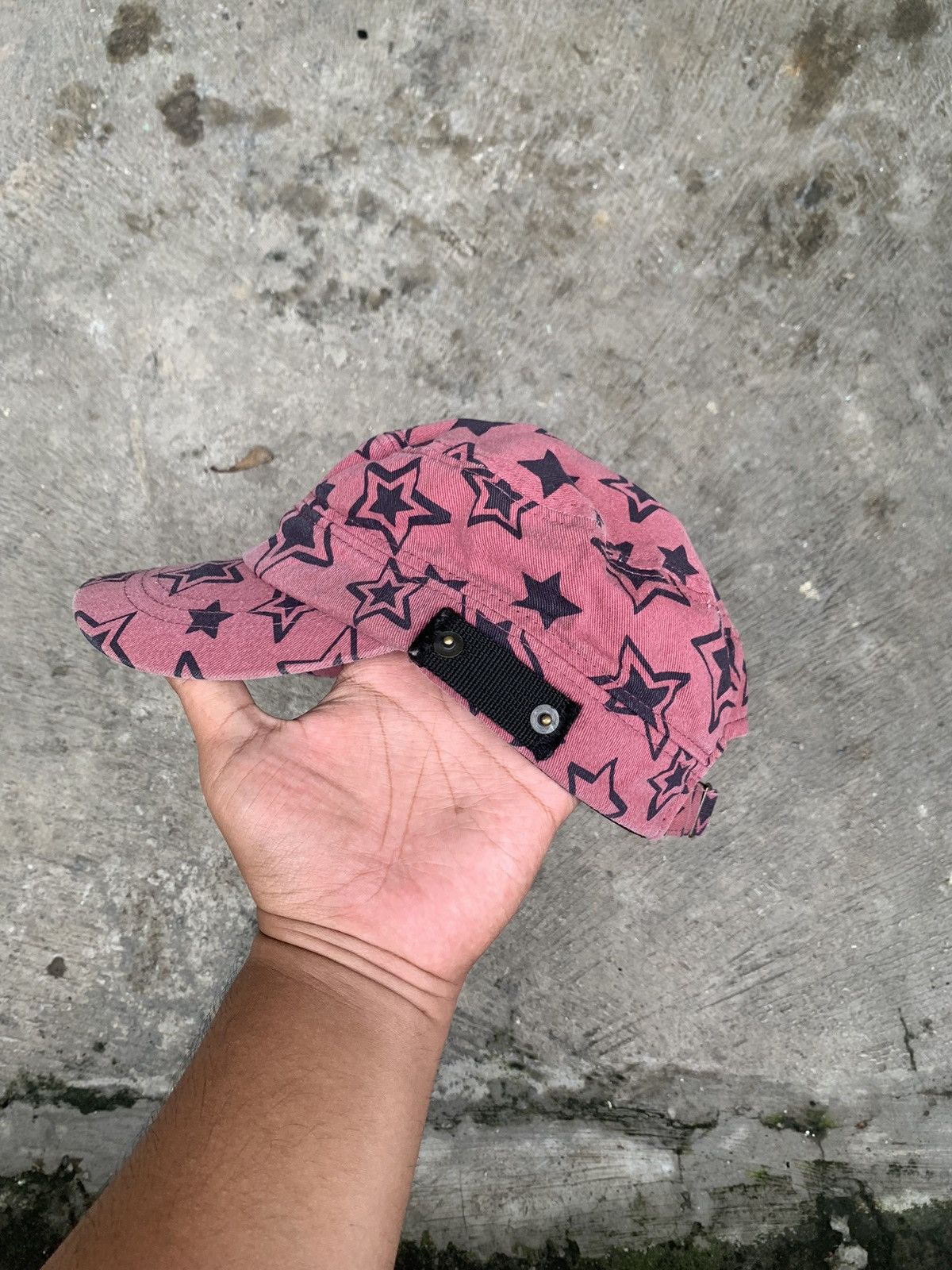 Japanese Brand Pink Star Printed Canvas Ace Cadet Patrol Hat Size ONE SIZE - 3 Thumbnail