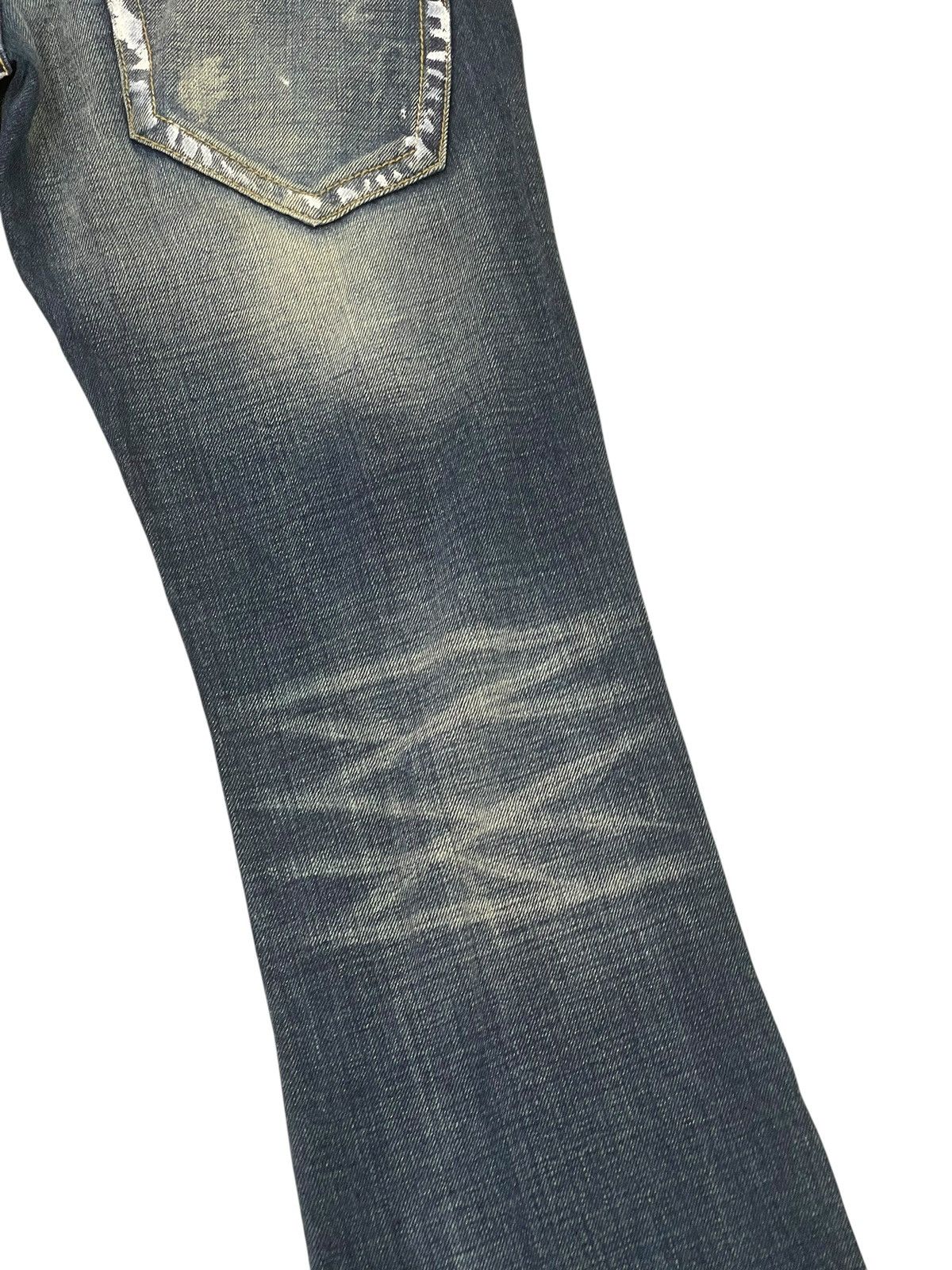 Japanese Brand Flare Jeans Semantic Design Faded Boot Cut 1🟦8 Size US 32 / EU 48 - 17 Thumbnail