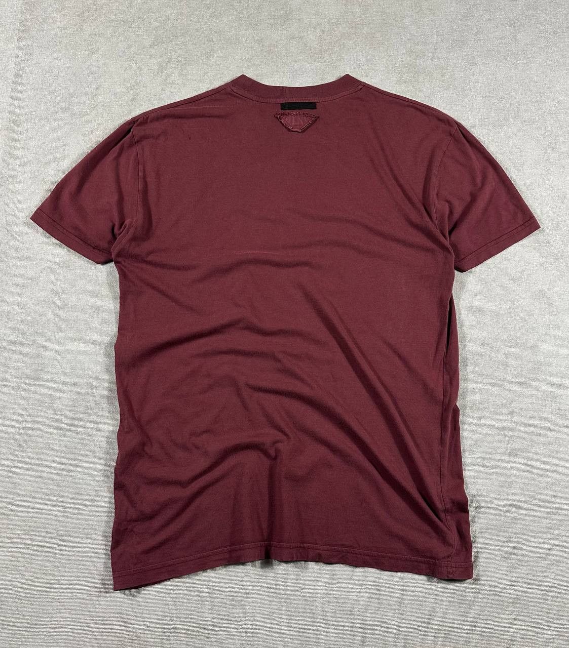Vintage Luxury Prada Burgundy Logo Tee