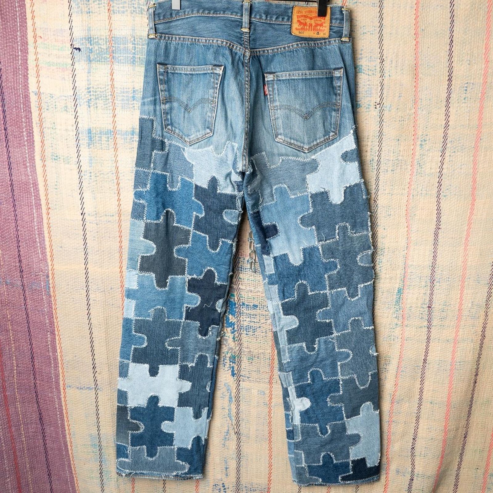 Levi's Custom levis patchwork jeans size 32x34 Size US 32 / EU 48 - 2 Thumbnail