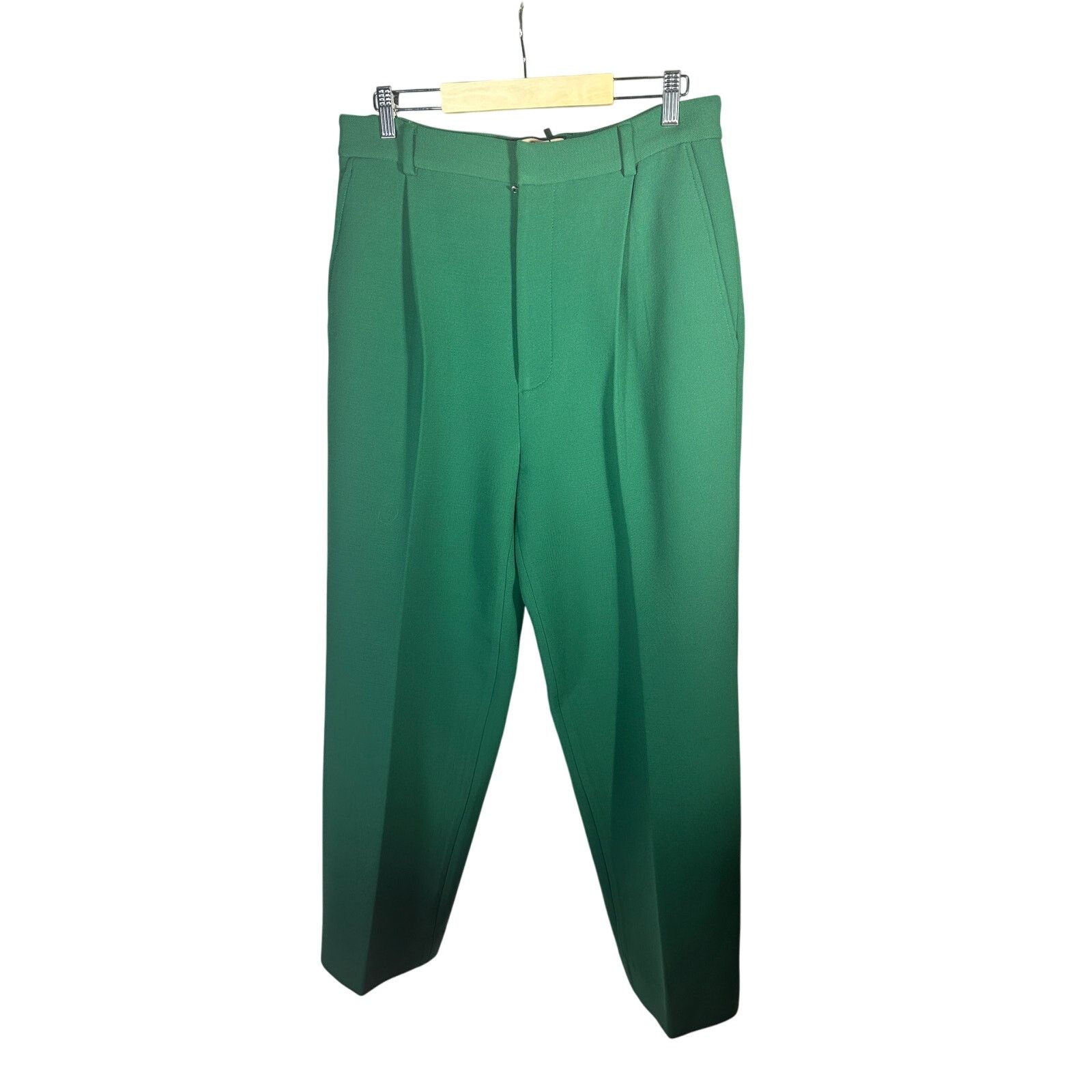 Plan C PLAN C Pleat Front Trouser Pants Kelly Green IT 44 US 8 Size 30" / US 8 / IT 44 - 6 Thumbnail