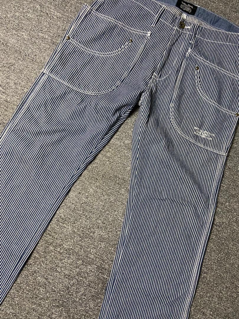 Japanese Brand 🔥 UNION MADE Hickory Stripes Pants 🔥 (136) Size US 33 - 11 Thumbnail
